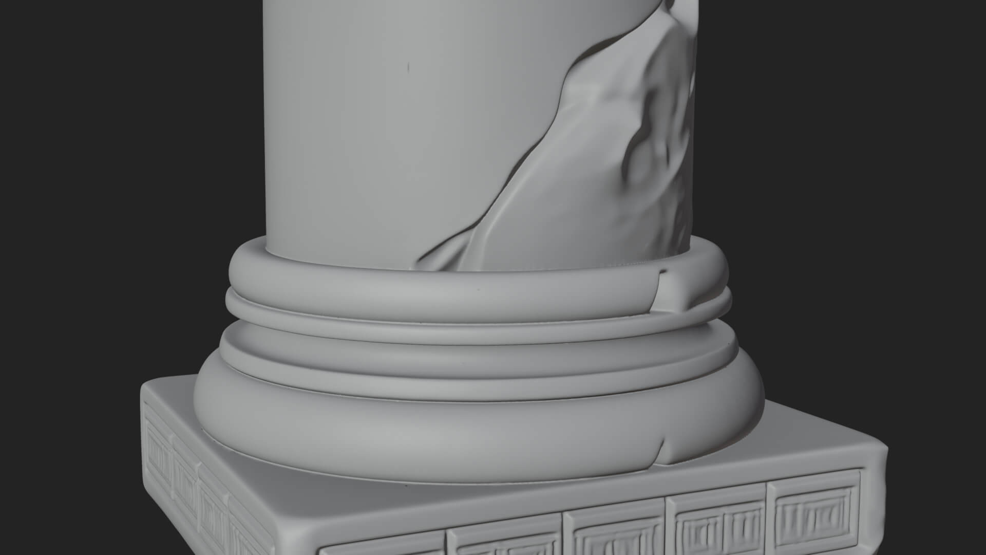 Oriental Stone Column Design 14 3D Print Model 3D Model