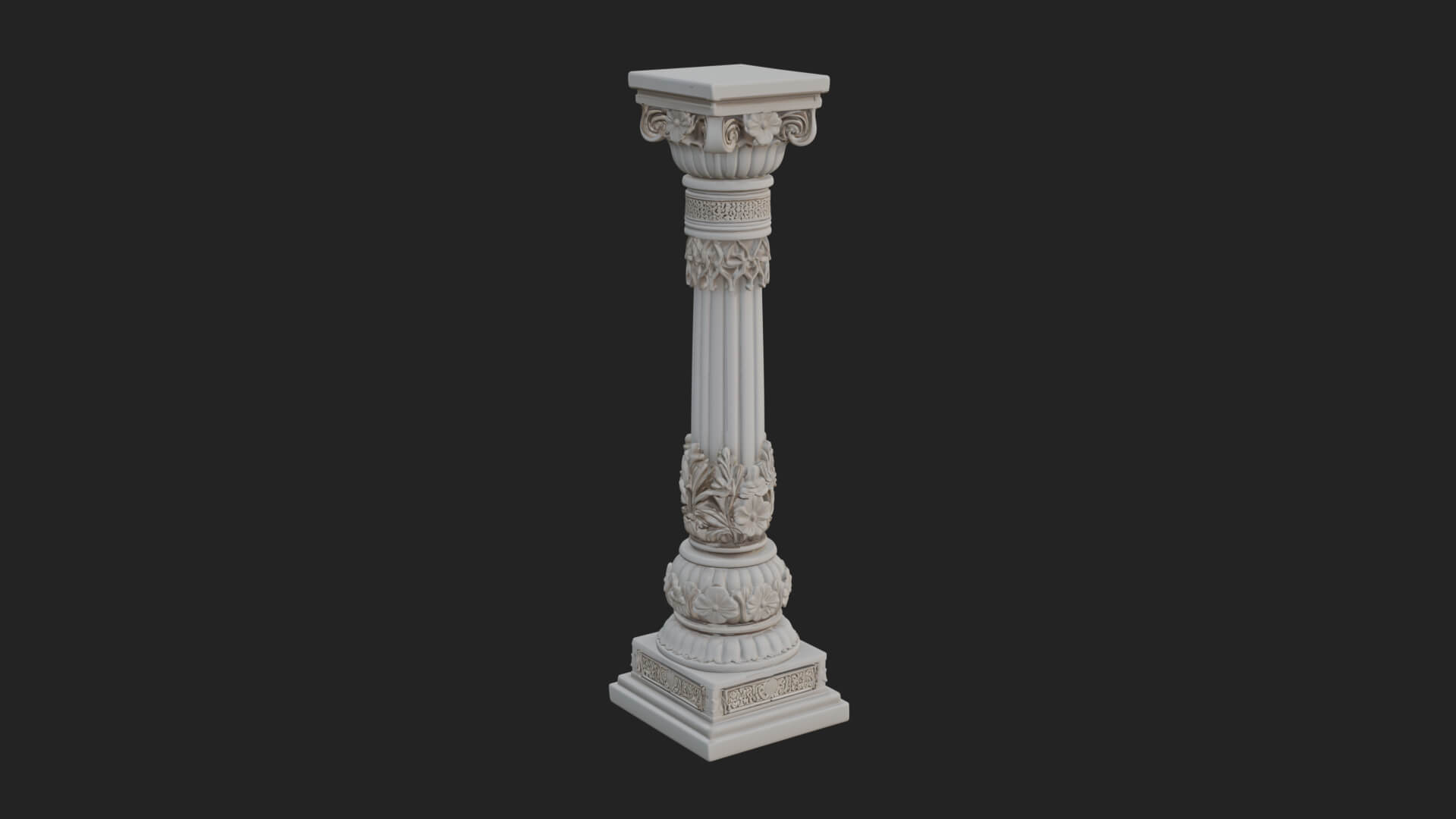 Oriental Stone Column Design 15 3D Print Model 3D Model