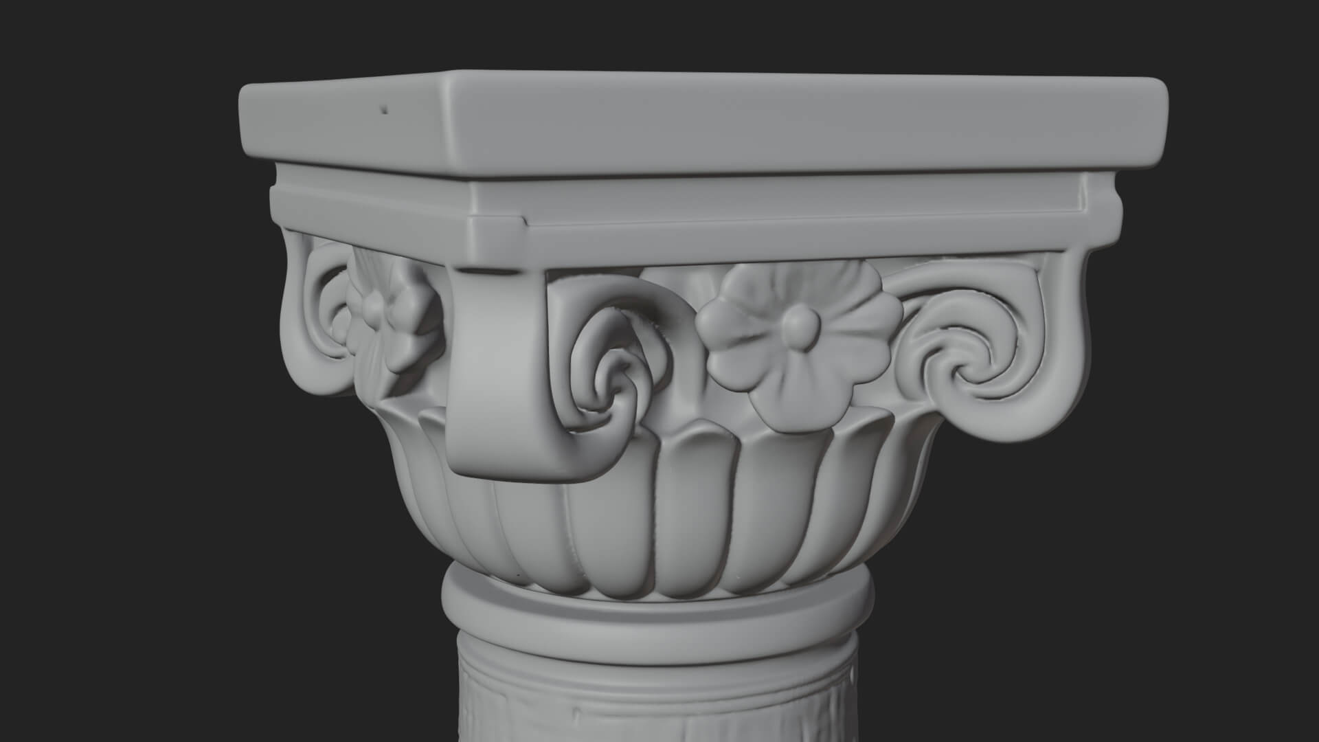 Oriental Stone Column Design 15 3D Print Model 3D Model