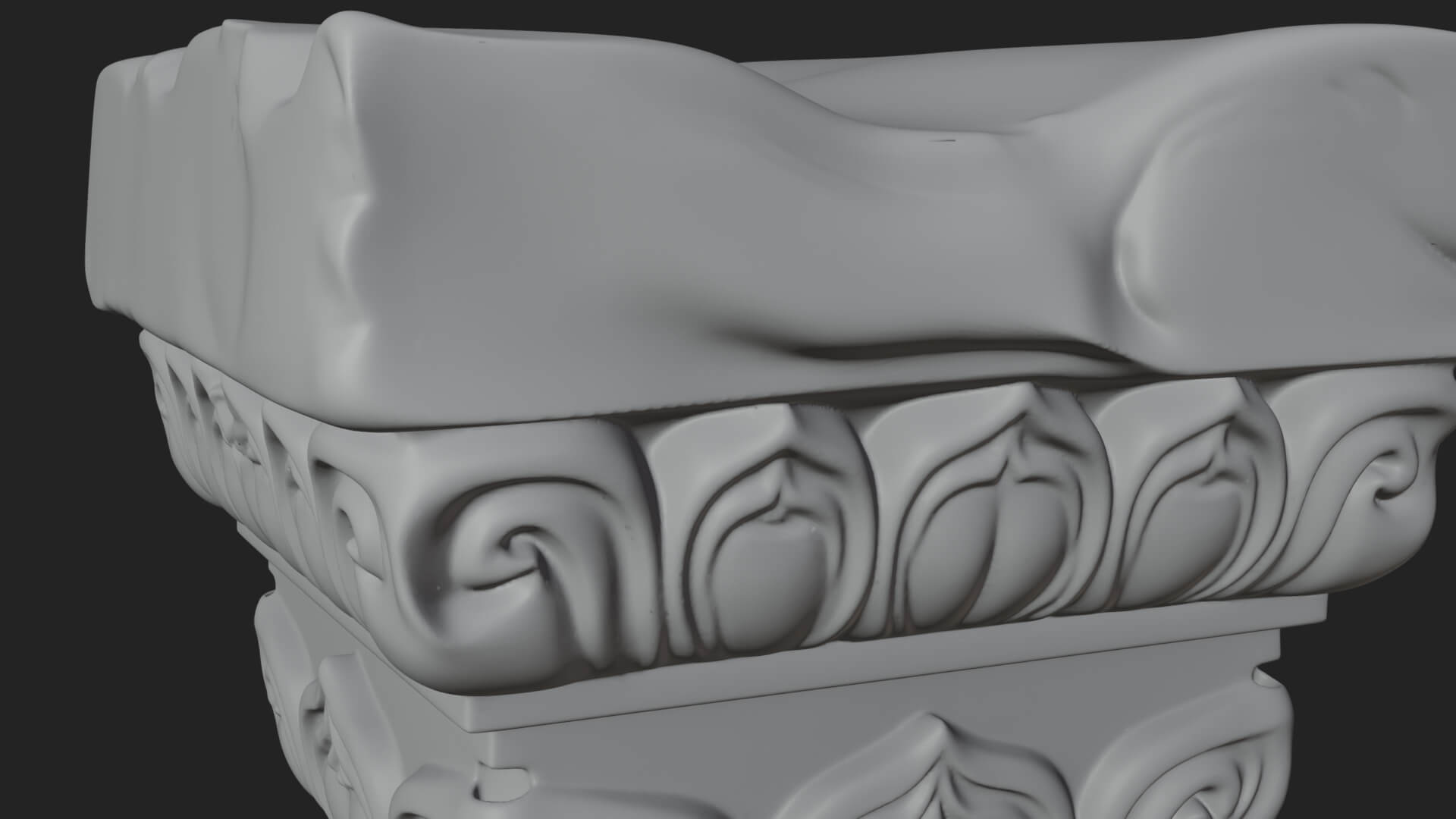 Oriental Stone Column Design 16 3D Print Model 3D Model