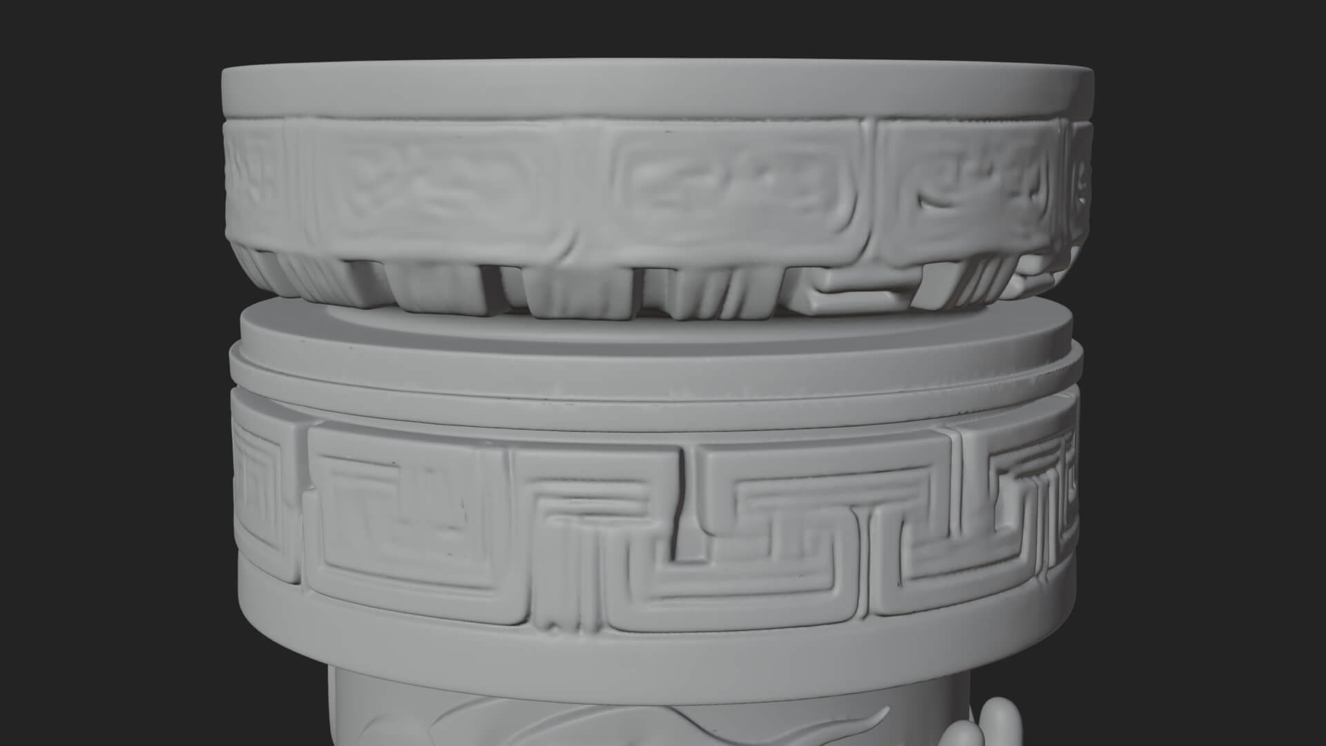 Oriental Stone Column Design 17 3D Print Model 3D Model
