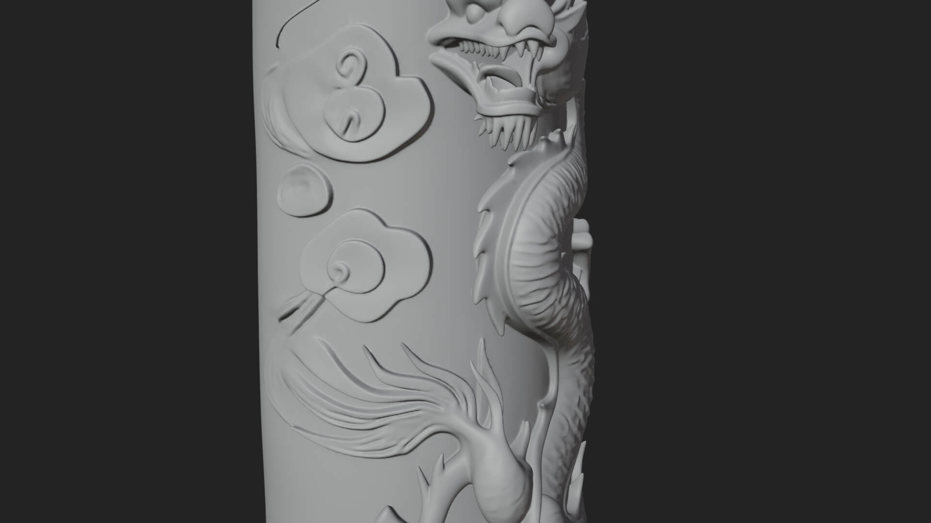 Oriental Stone Column Design 17 3D Print Model 3D Model