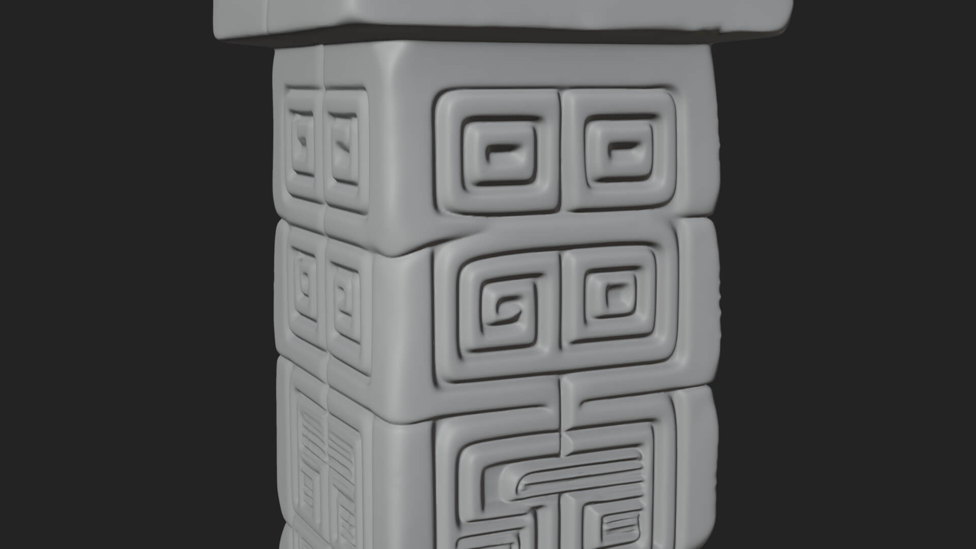 Oriental Stone Column Design 18 3D Print Model 3D Model