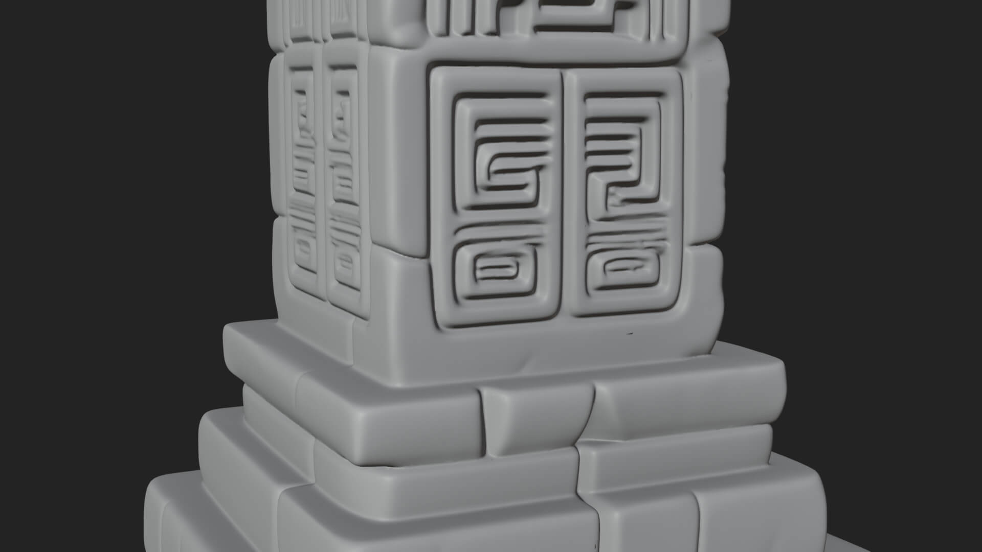 Oriental Stone Column Design 18 3D Print Model 3D Model