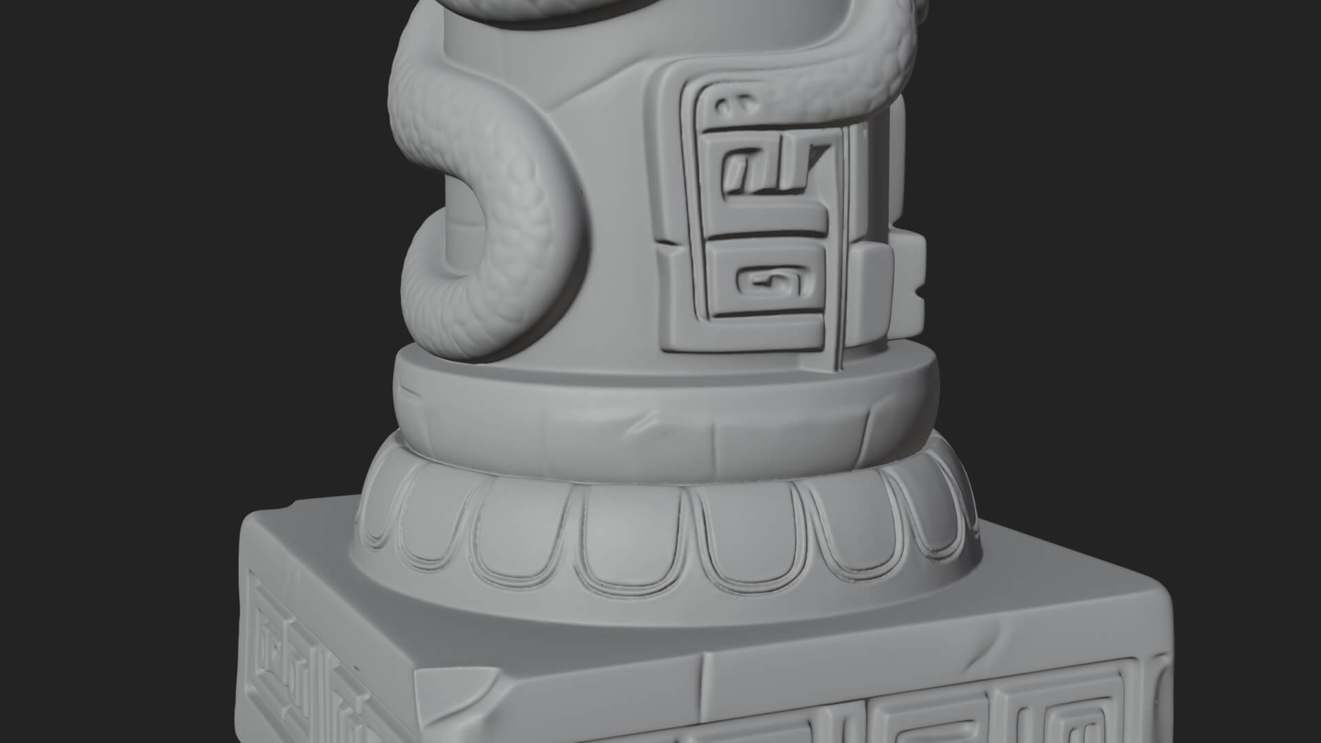 Oriental Stone Column Design 19 3D Print Model 3D Model