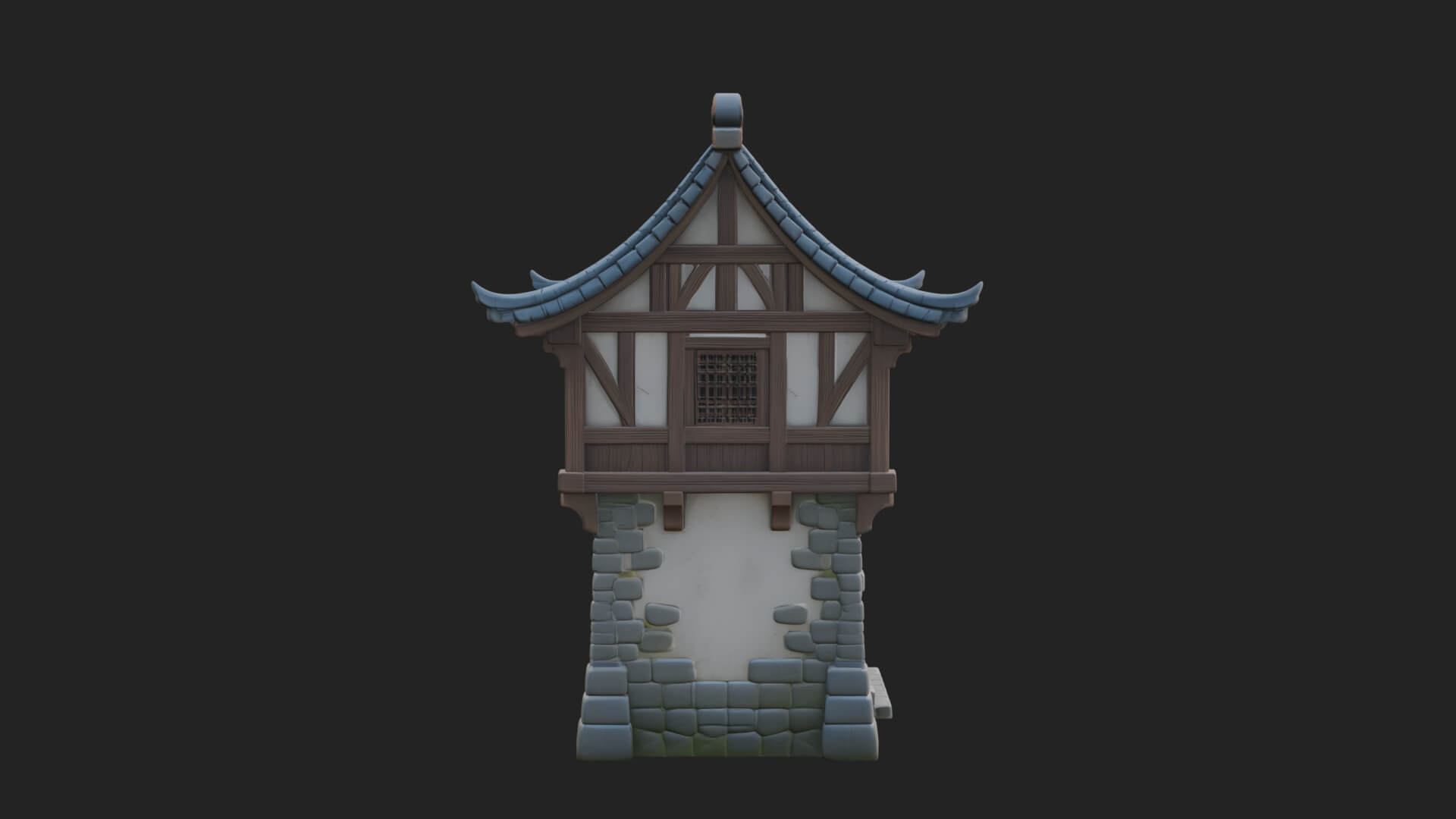 Oriental Wooden House Design 2 3D Print Model 3D Model