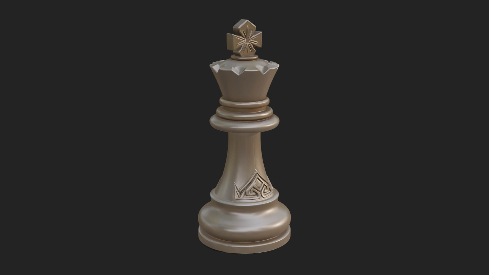 Ornate Chess Piece Statue Design 1 3D Print Model 3D Model