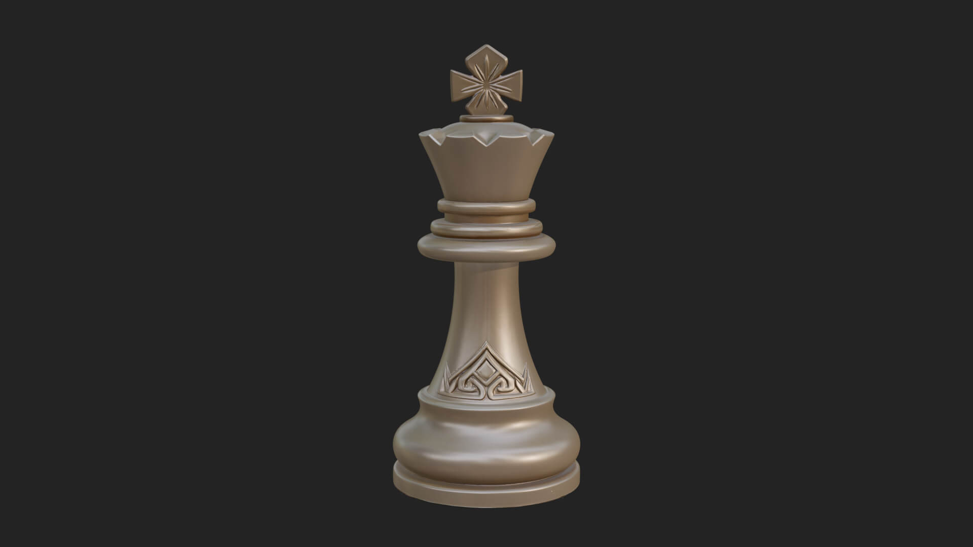 Ornate Chess Piece Statue Design 1 3D Print Model 3D Model