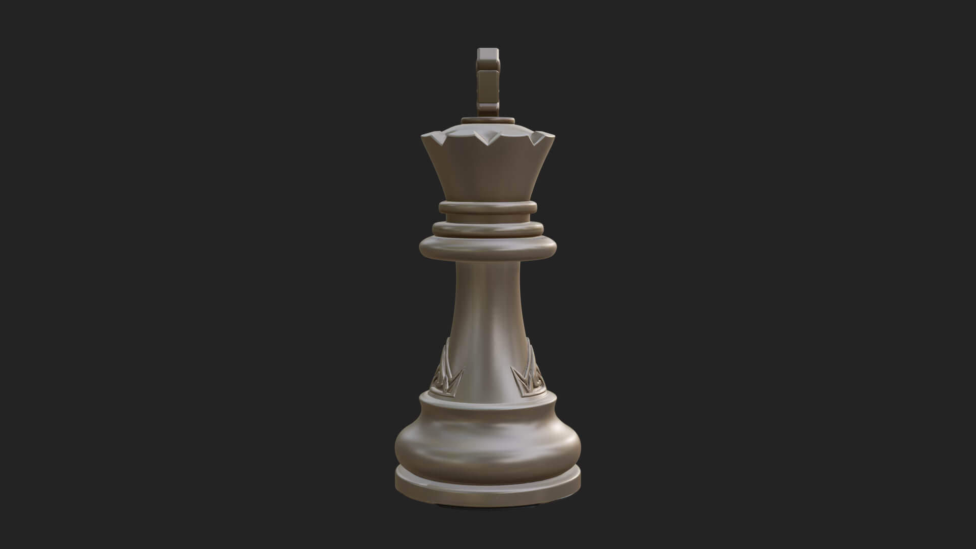 Ornate Chess Piece Statue Design 1 3D Print Model 3D Model