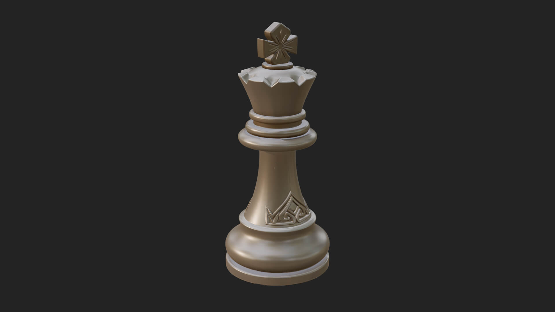 Ornate Chess Piece Statue Design 1 3D Print Model 3D Model