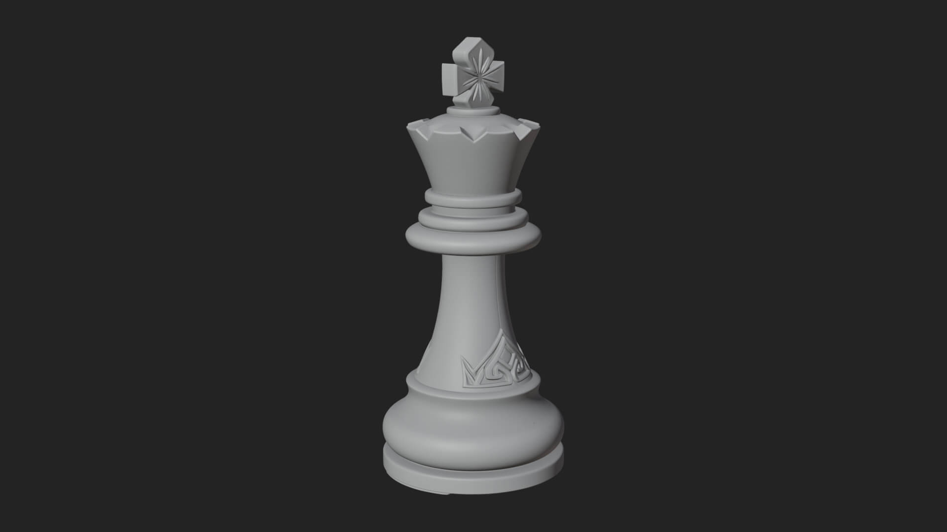 Ornate Chess Piece Statue Design 1 3D Print Model 3D Model