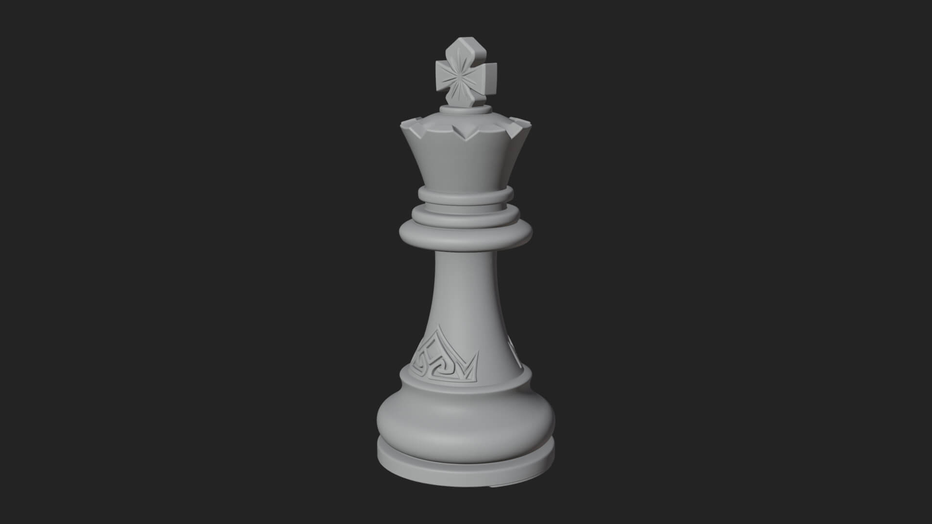 Ornate Chess Piece Statue Design 1 3D Print Model 3D Model