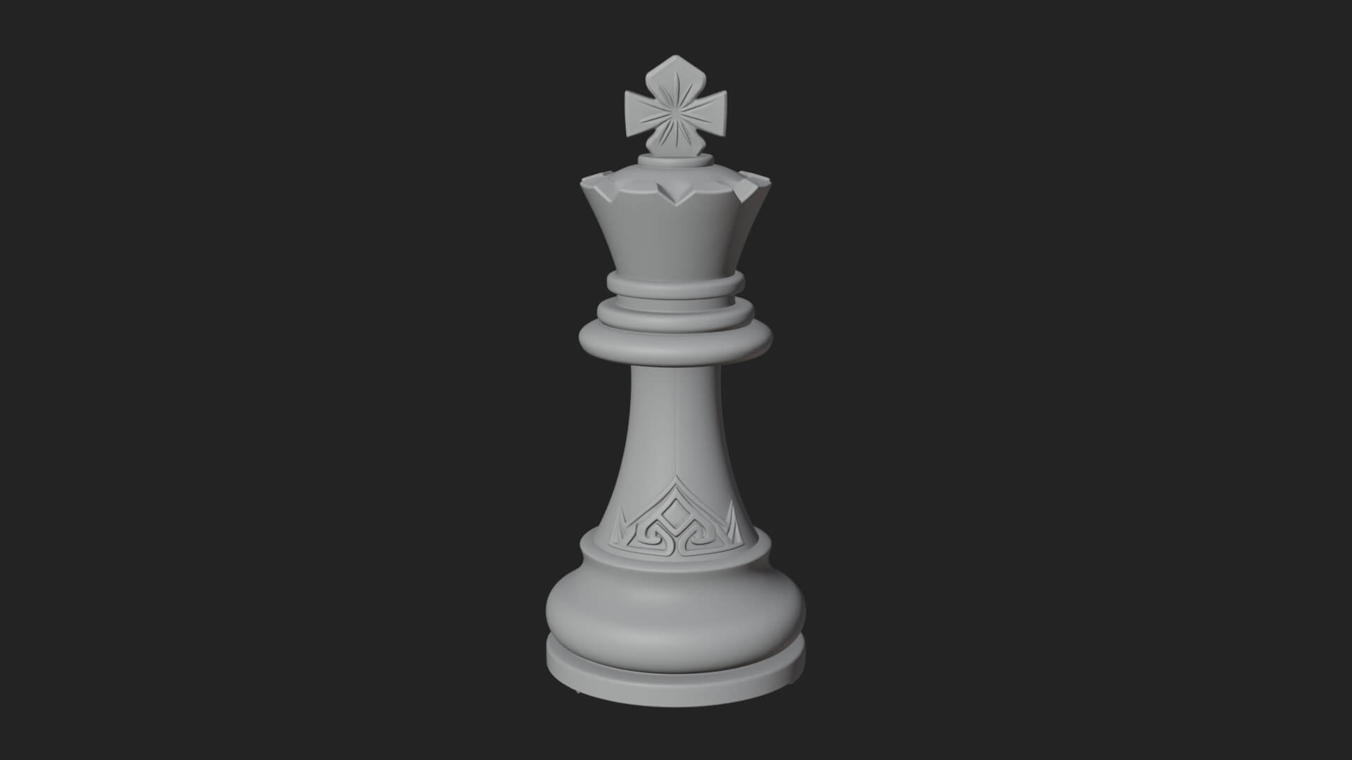 Ornate Chess Piece Statue Design 1 3D Print Model 3D Model