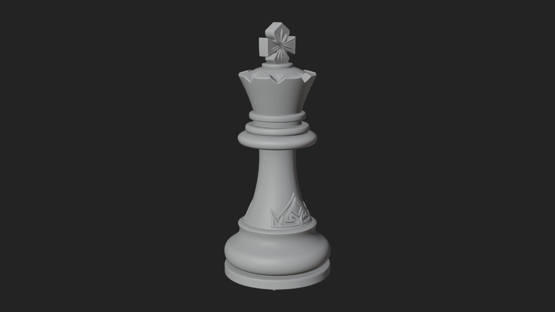 Ornate Chess Piece Statue Design 1 3D Print Model 3D Model