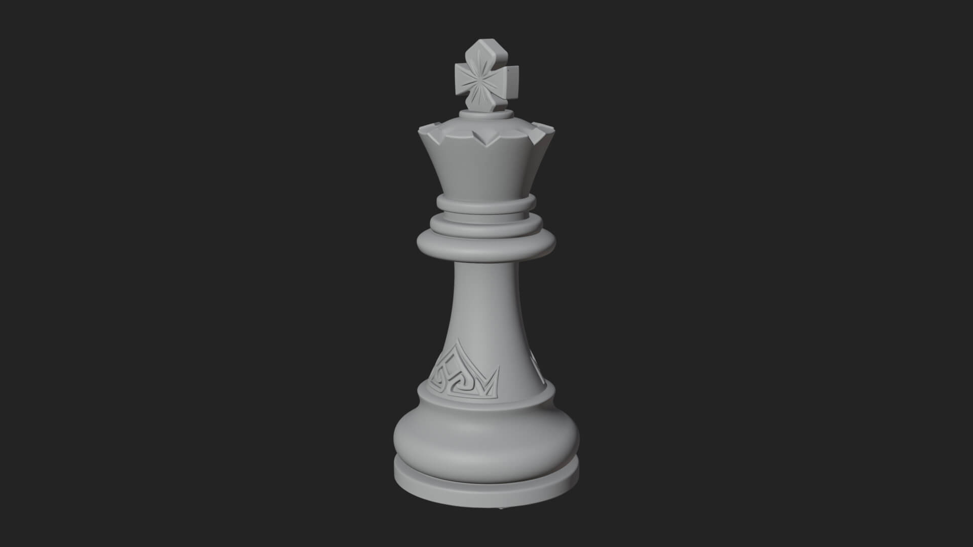 Ornate Chess Piece Statue Design 1 3D Print Model 3D Model