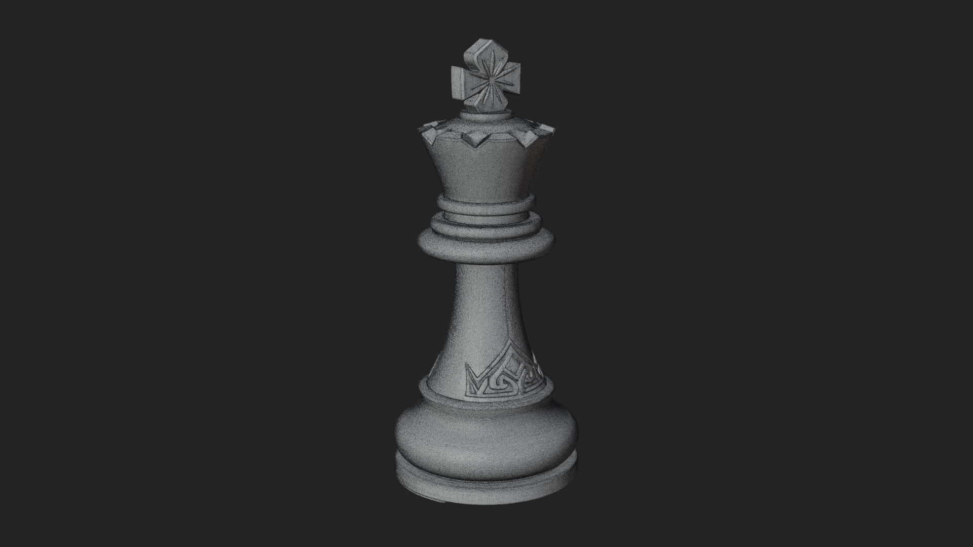 Ornate Chess Piece Statue Design 1 3D Print Model 3D Model