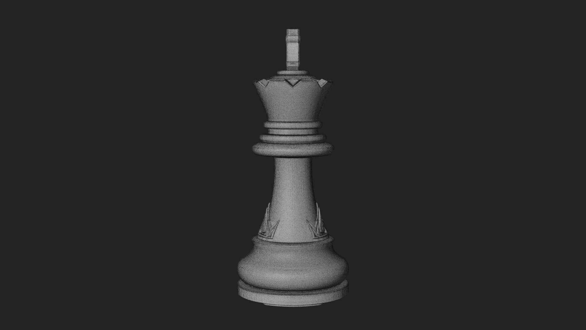 Ornate Chess Piece Statue Design 1 3D Print Model 3D Model