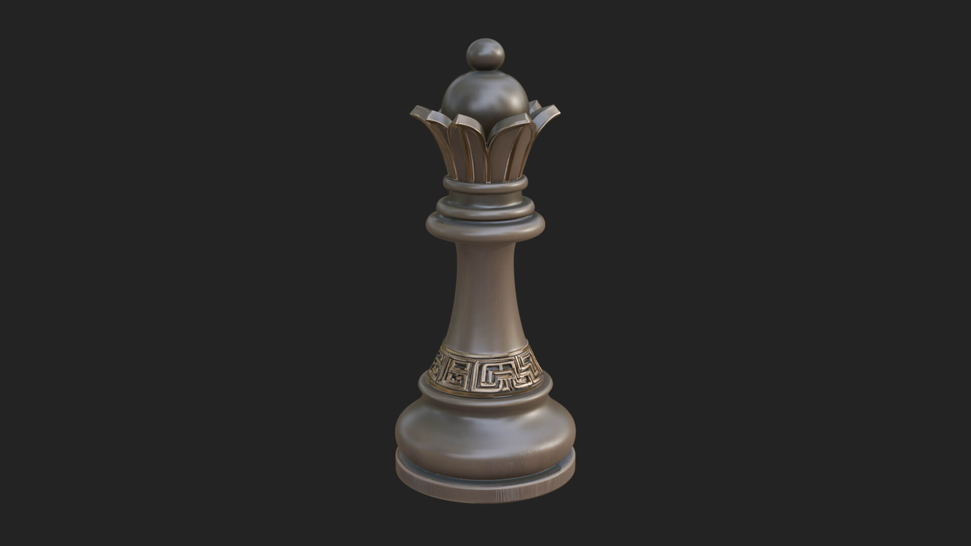 Ornate Chess Piece Statue Design 10 3D Print Model 3D Model