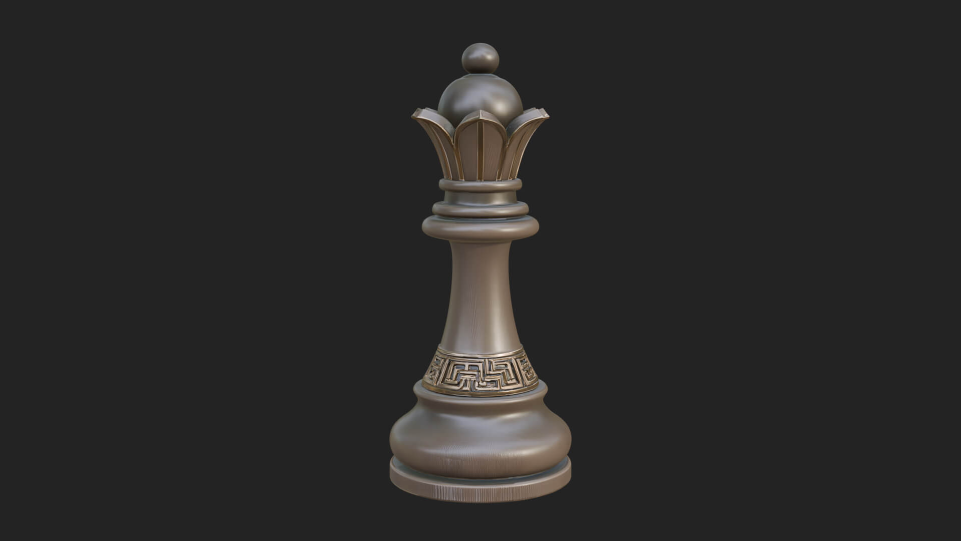 Ornate Chess Piece Statue Design 10 3D Print Model 3D Model