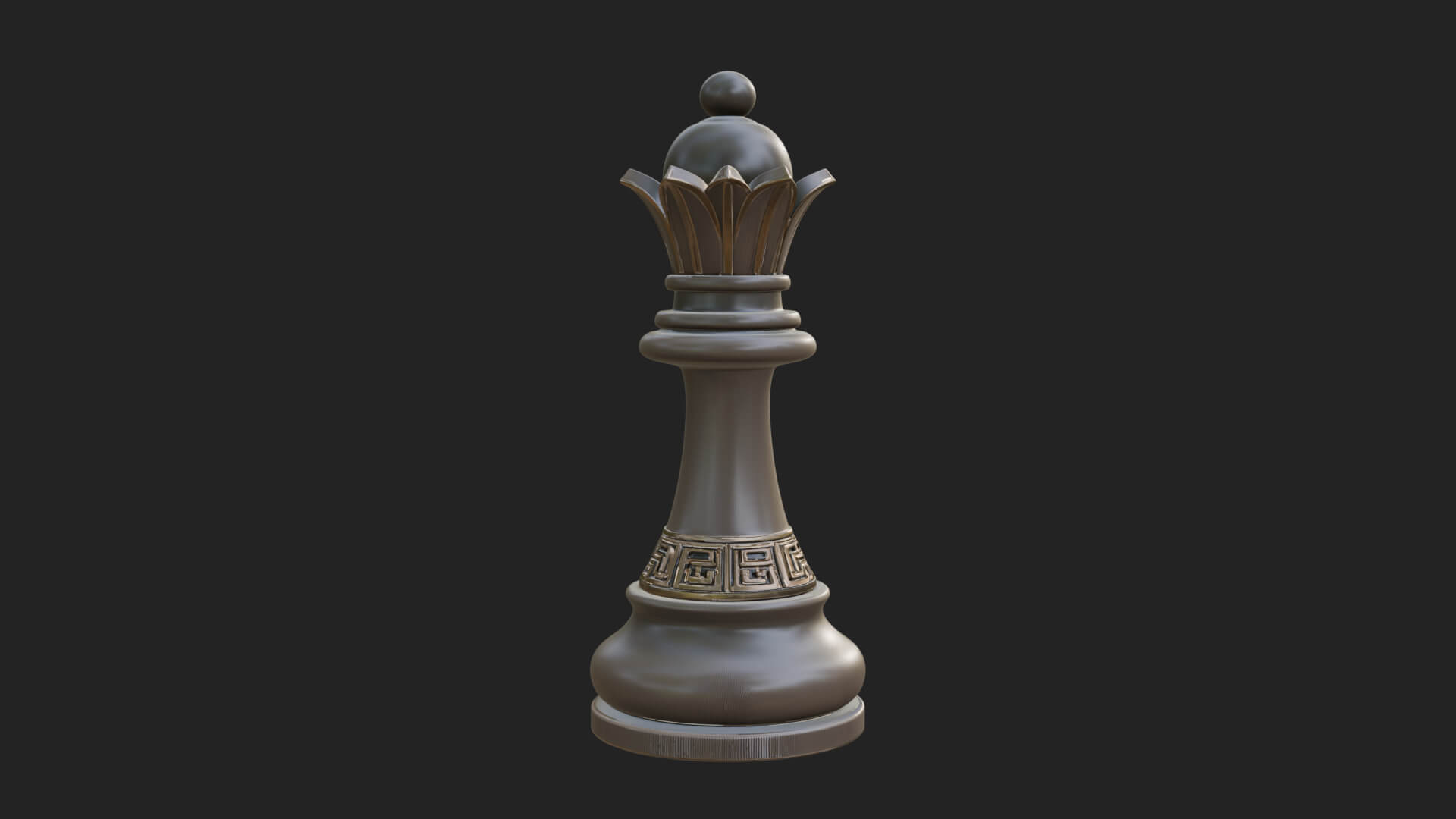 Ornate Chess Piece Statue Design 10 3D Print Model 3D Model