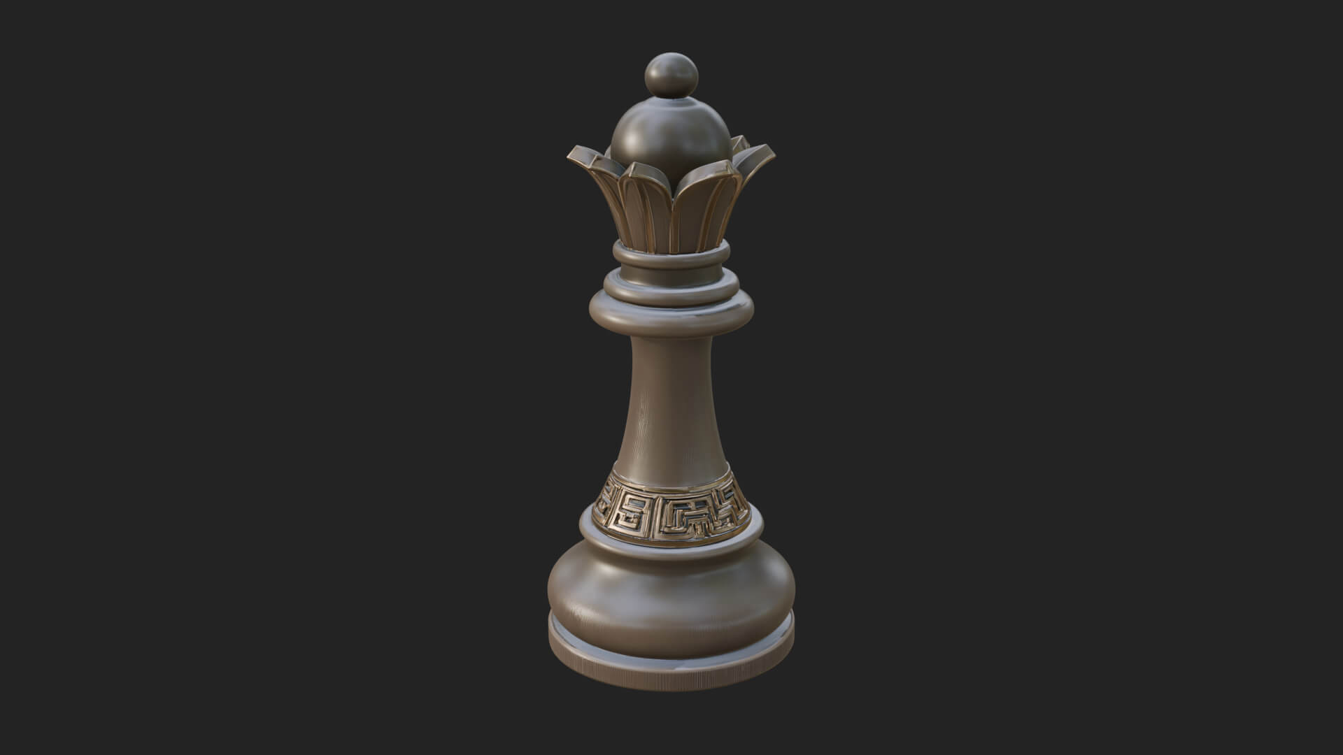 Ornate Chess Piece Statue Design 10 3D Print Model 3D Model