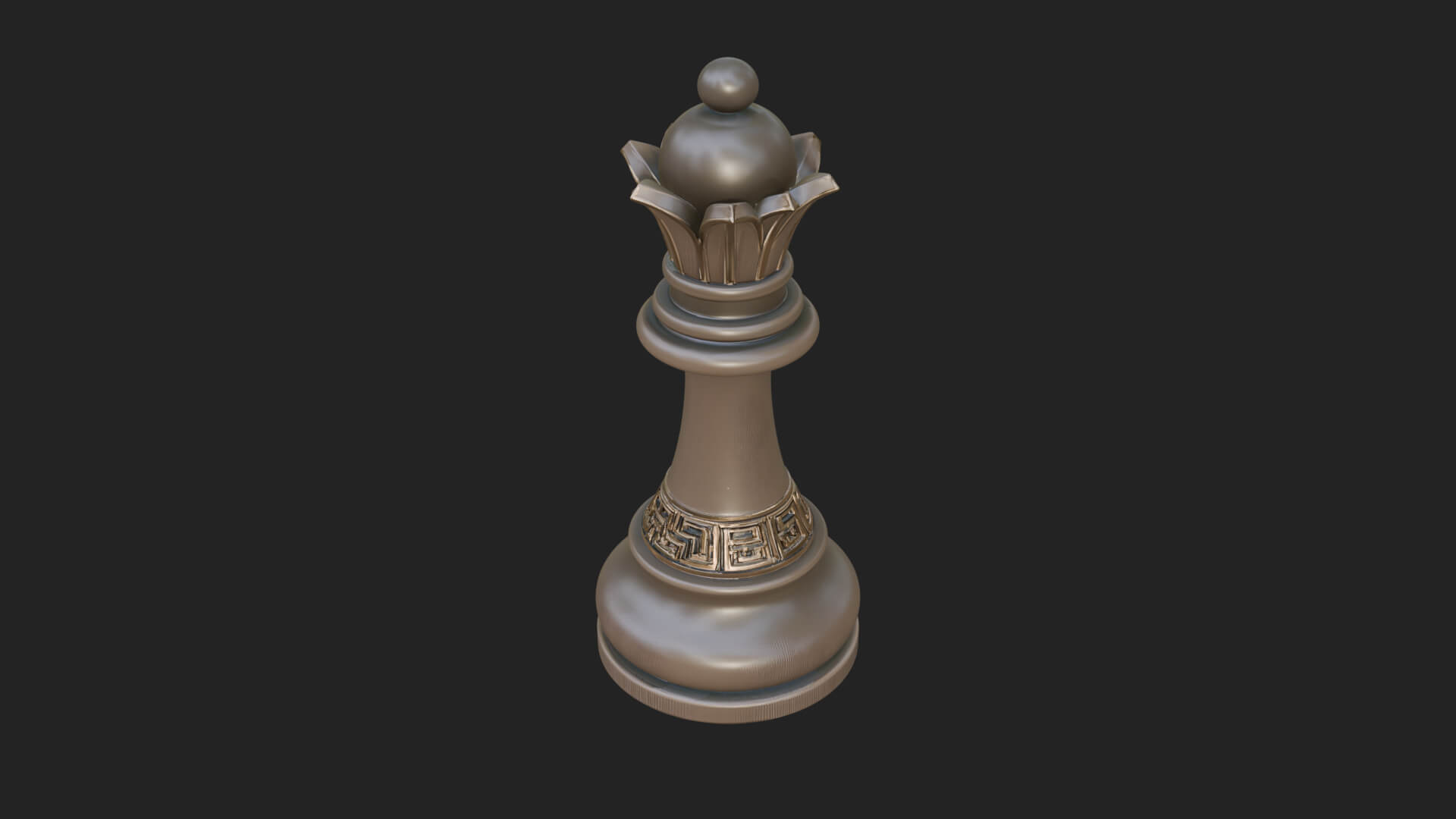 Ornate Chess Piece Statue Design 10 3D Print Model 3D Model
