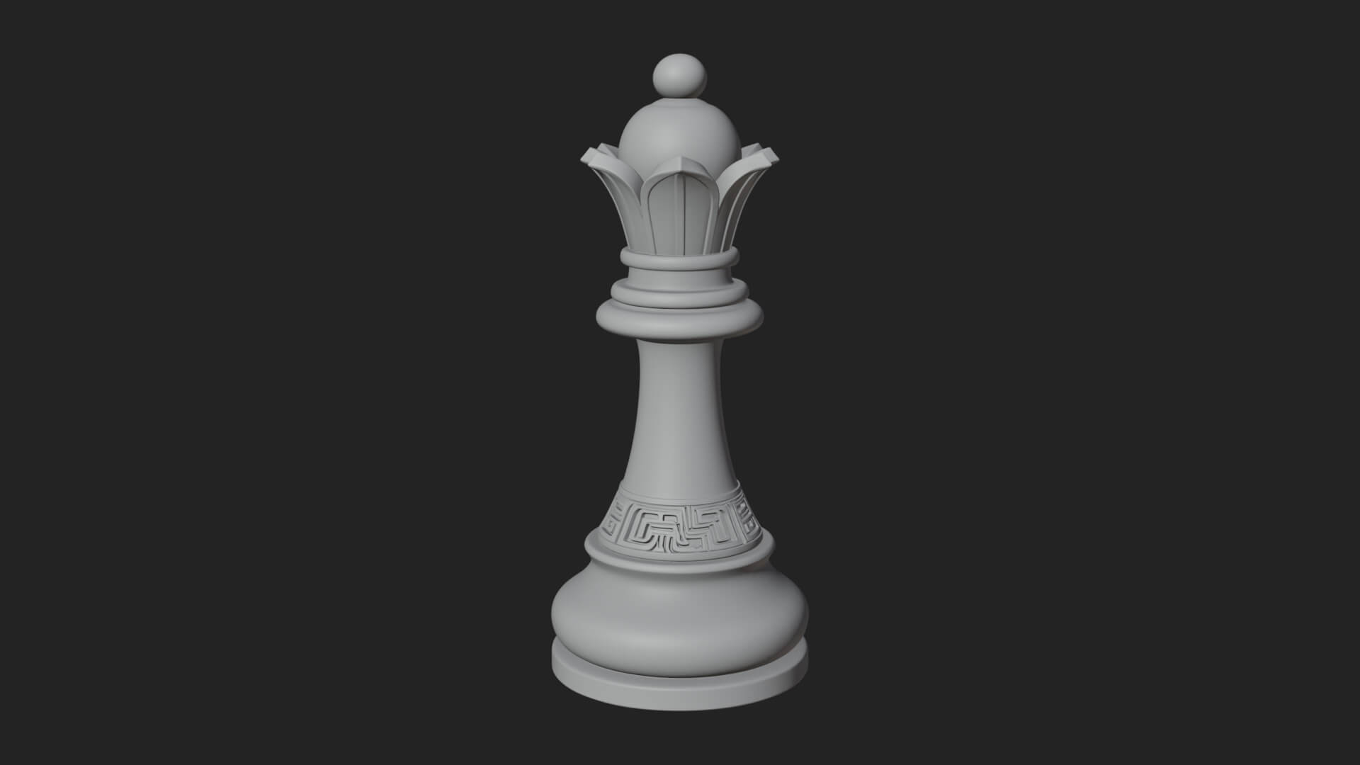 Ornate Chess Piece Statue Design 10 3D Print Model 3D Model