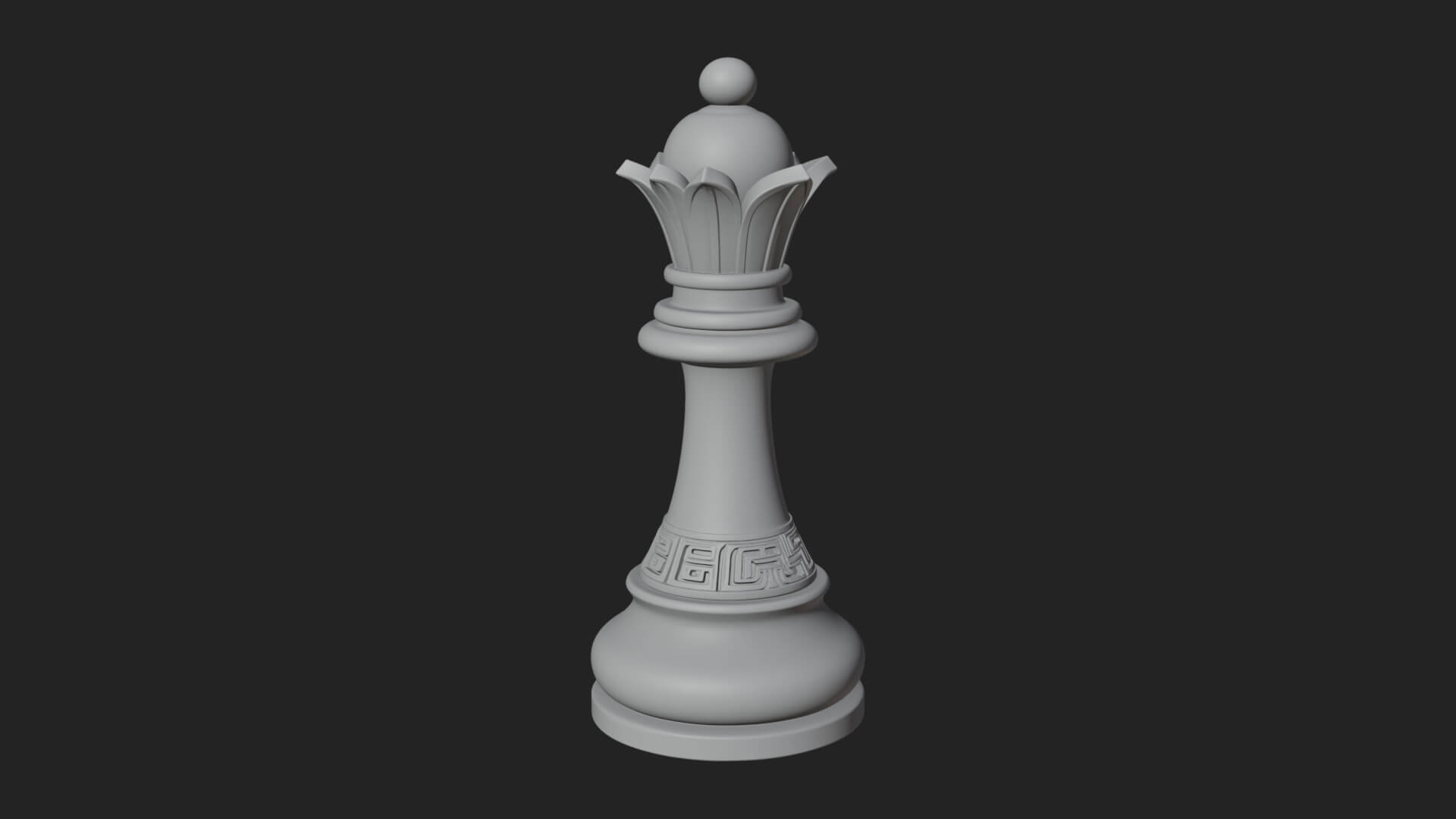 Ornate Chess Piece Statue Design 10 3D Print Model 3D Model