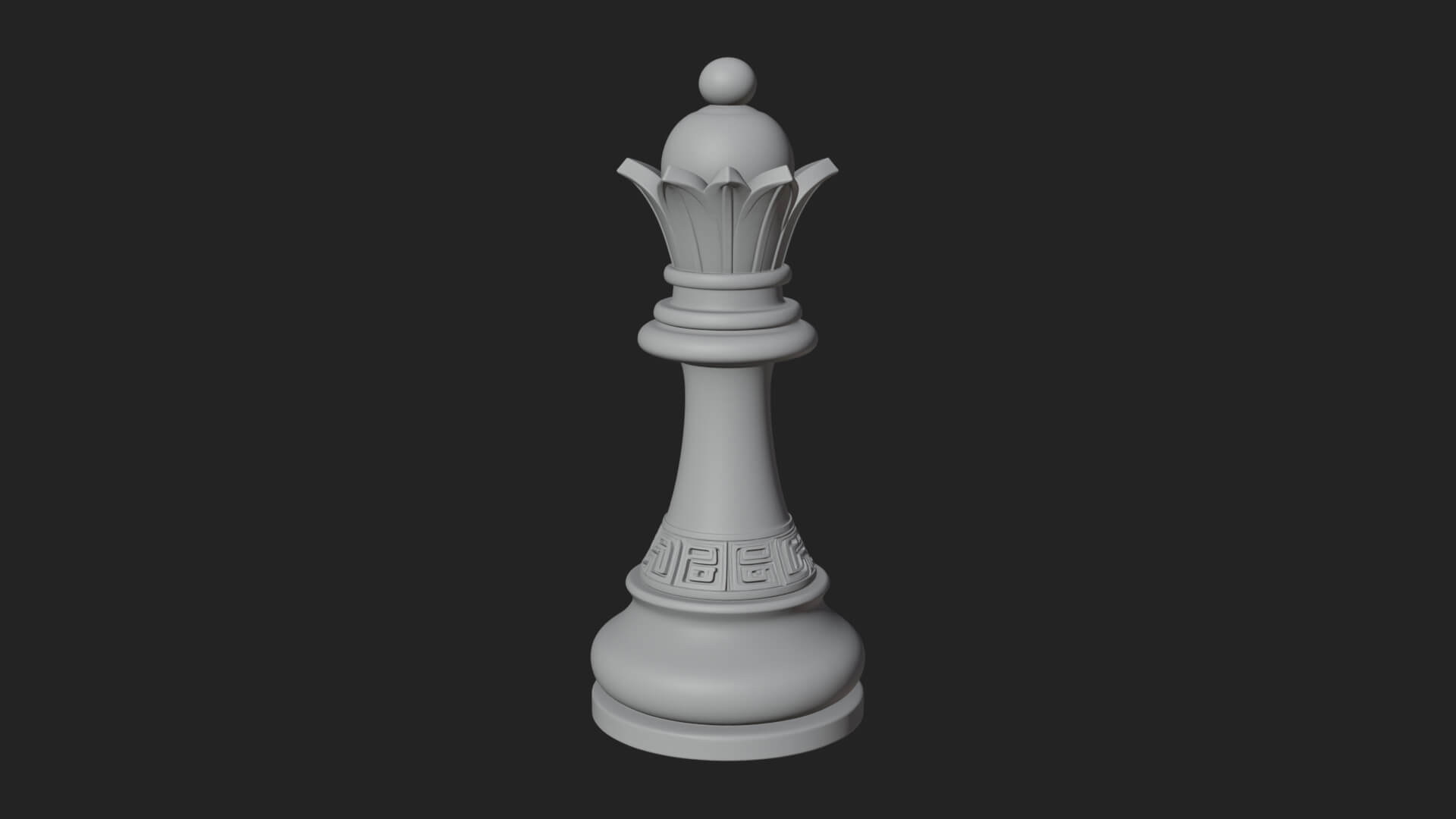 Ornate Chess Piece Statue Design 10 3D Print Model 3D Model