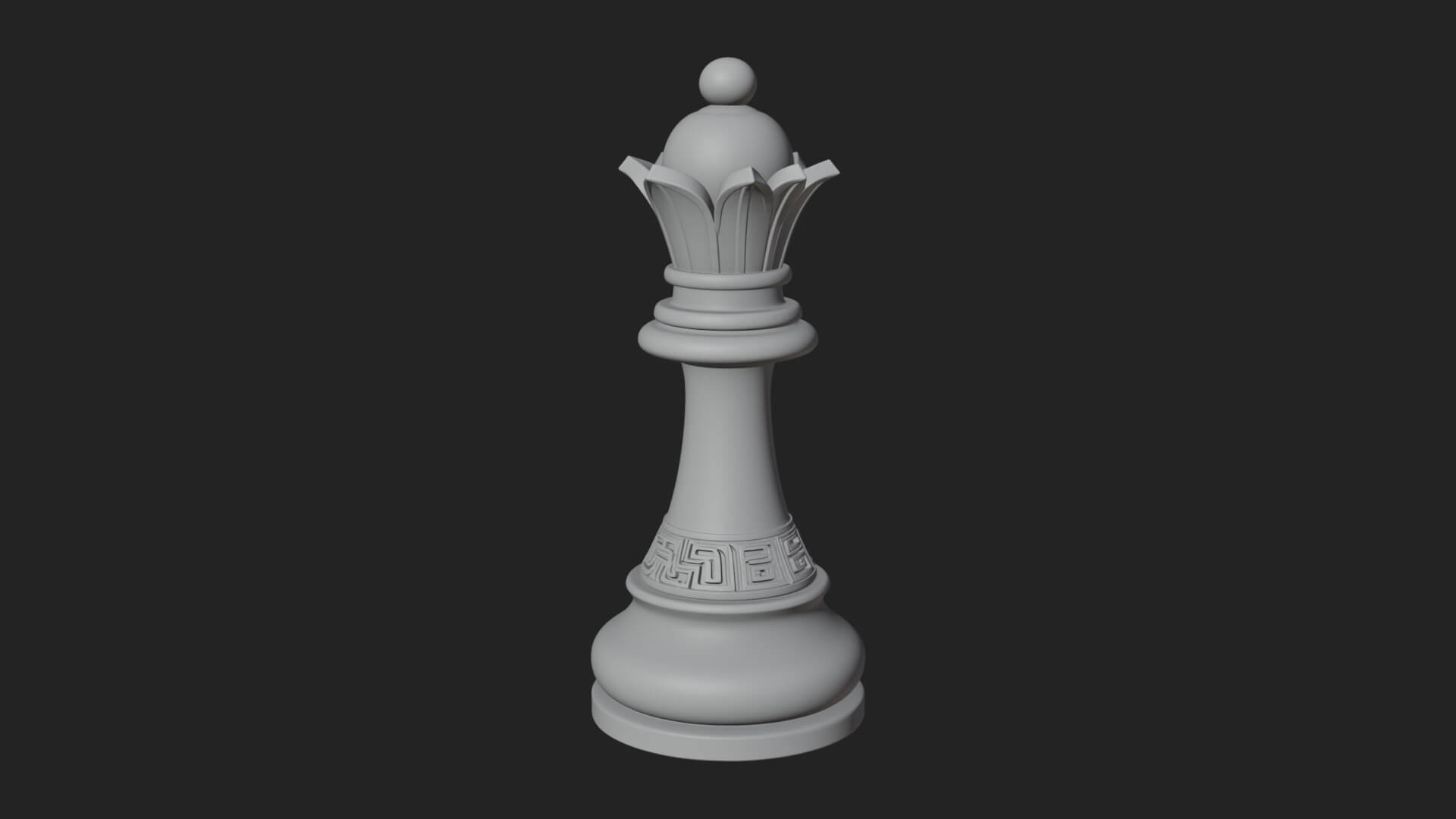 Ornate Chess Piece Statue Design 10 3D Print Model 3D Model