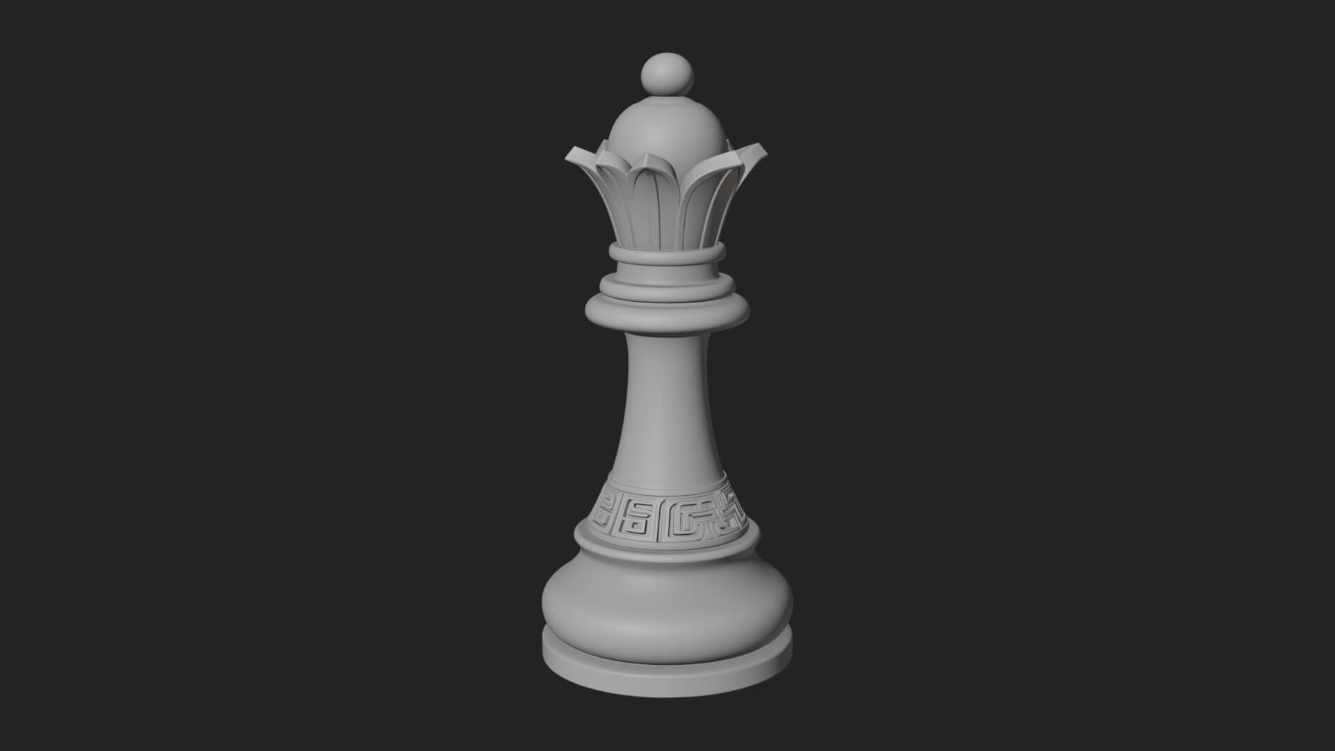 Ornate Chess Piece Statue Design 10 3D Print Model 3D Model