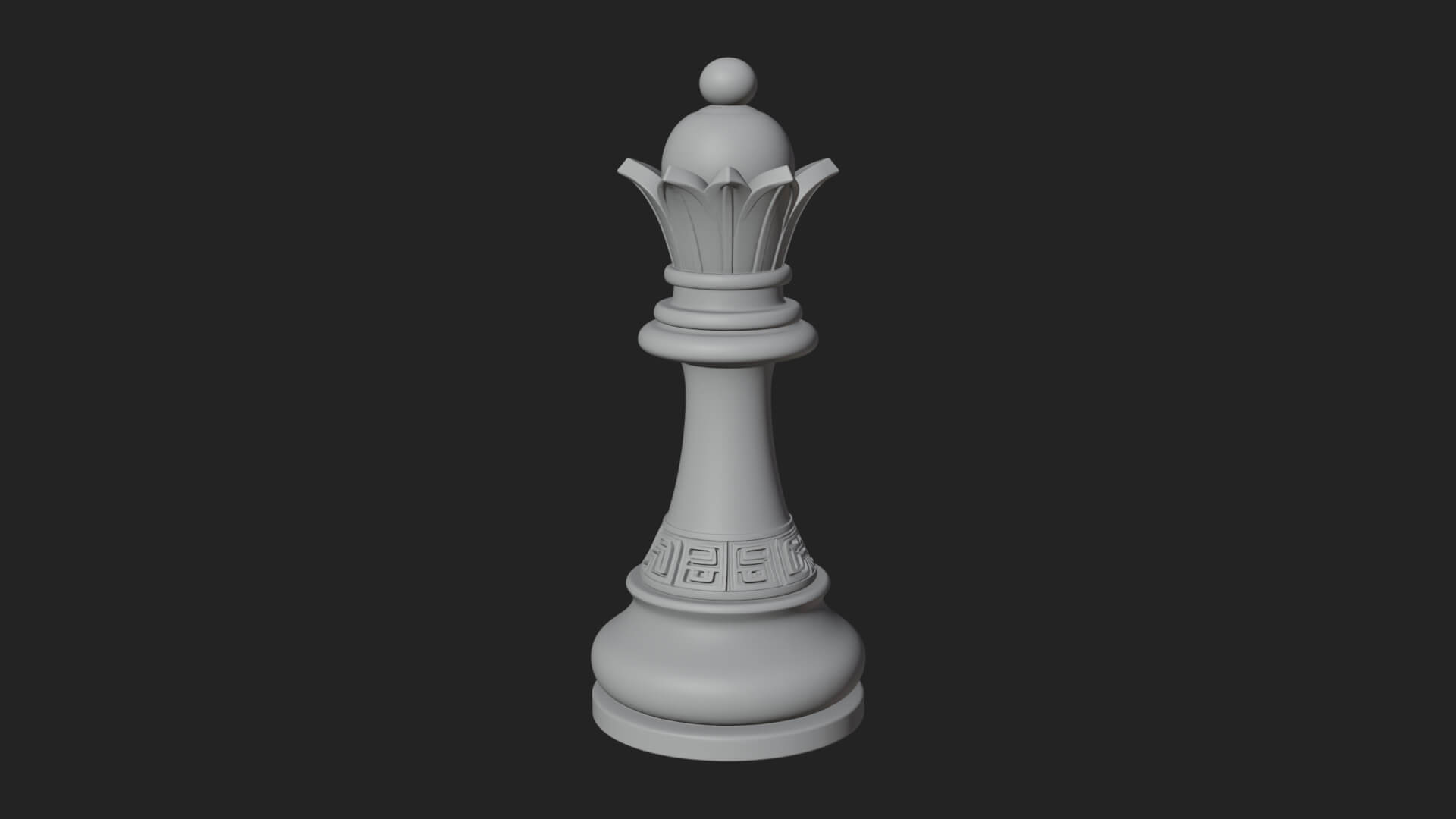 Ornate Chess Piece Statue Design 10 3D Print Model 3D Model