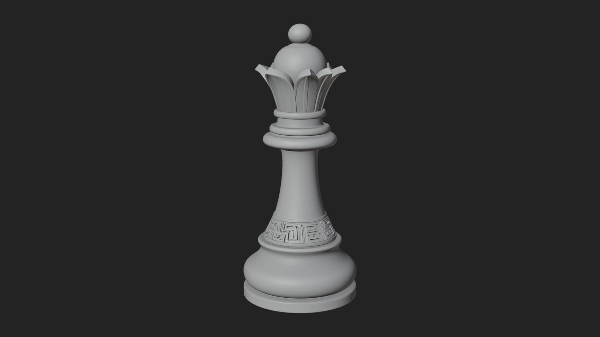 Ornate Chess Piece Statue Design 10 3D Print Model 3D Model
