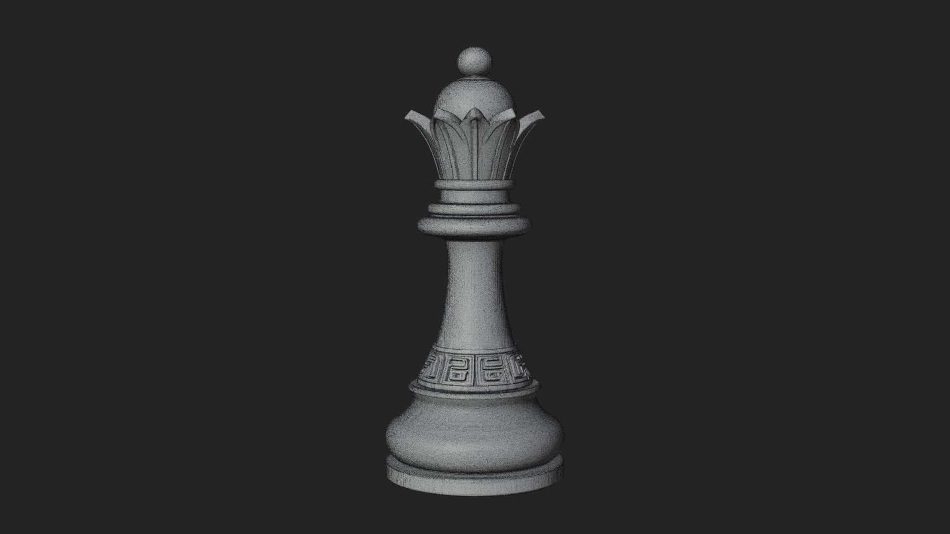 Ornate Chess Piece Statue Design 10 3D Print Model 3D Model