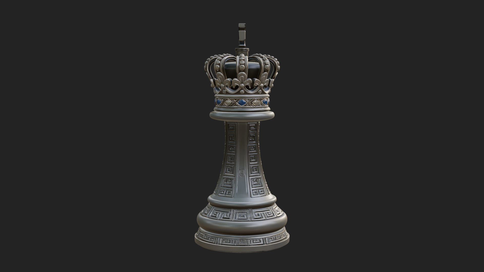 Ornate Chess Piece Statue Design 100 3D Print Model 3D Model