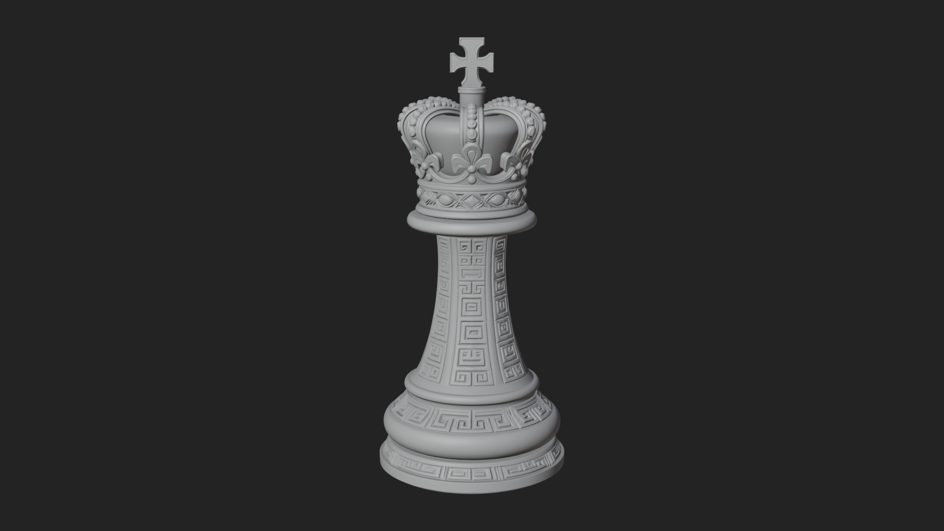Ornate Chess Piece Statue Design 100 3D Print Model 3D Model