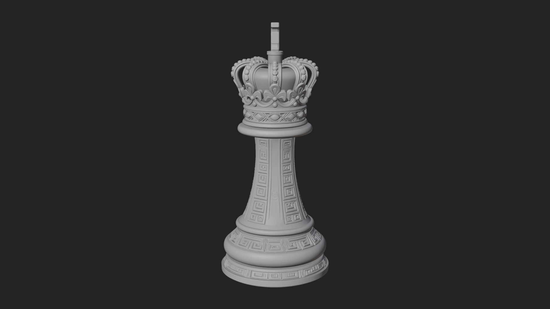 Ornate Chess Piece Statue Design 100 3D Print Model 3D Model