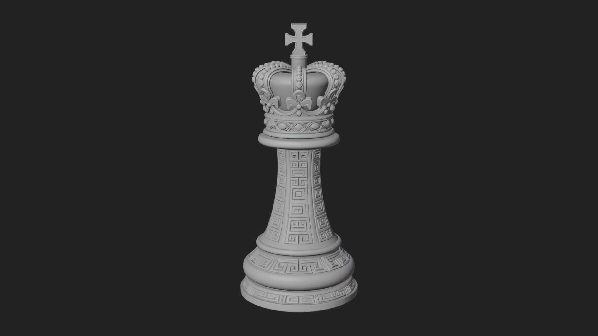 Ornate Chess Piece Statue Design 100 3D Print Model 3D Model