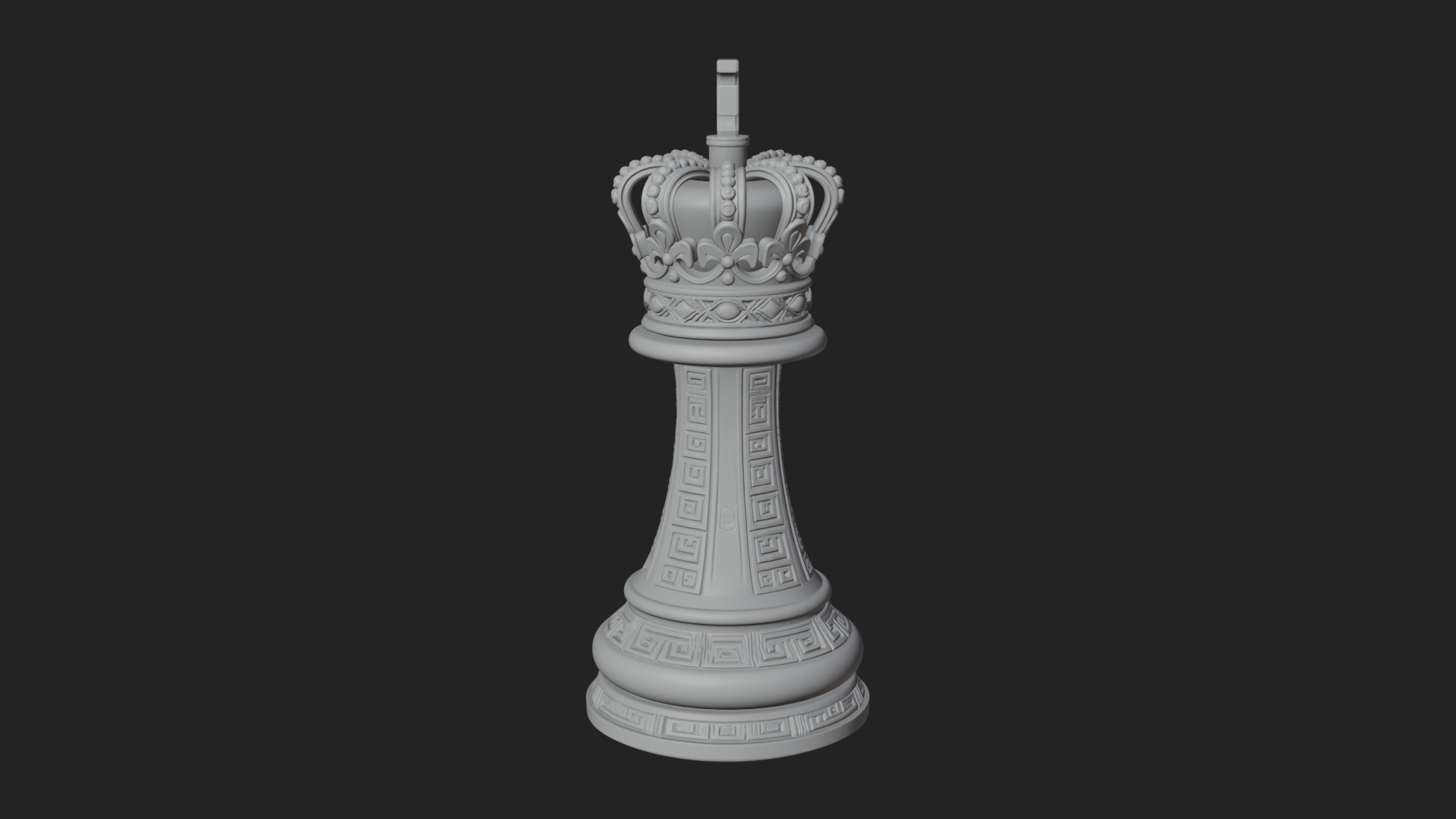 Ornate Chess Piece Statue Design 100 3D Print Model 3D Model