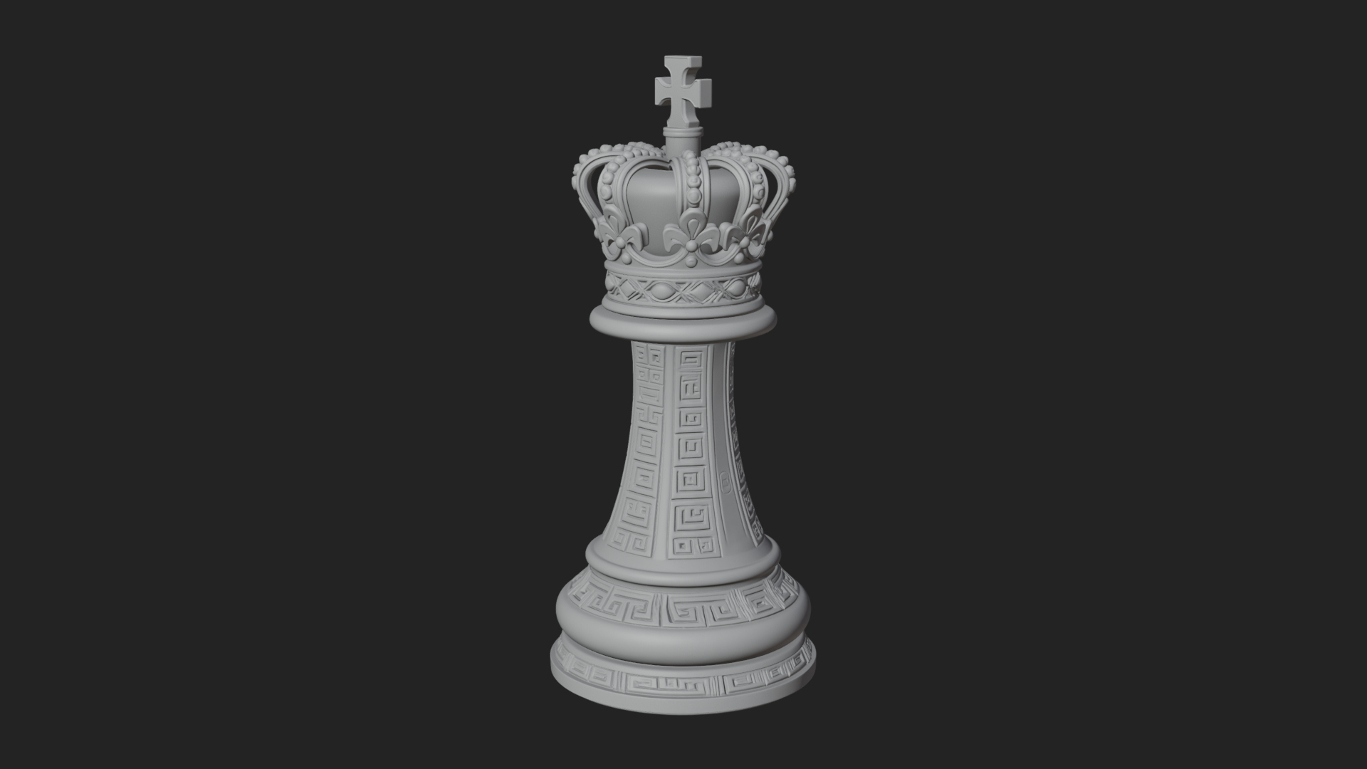 Ornate Chess Piece Statue Design 100 3D Print Model 3D Model