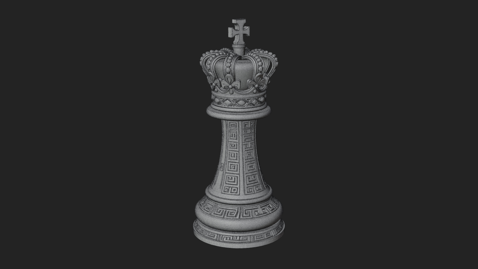 Ornate Chess Piece Statue Design 100 3D Print Model 3D Model