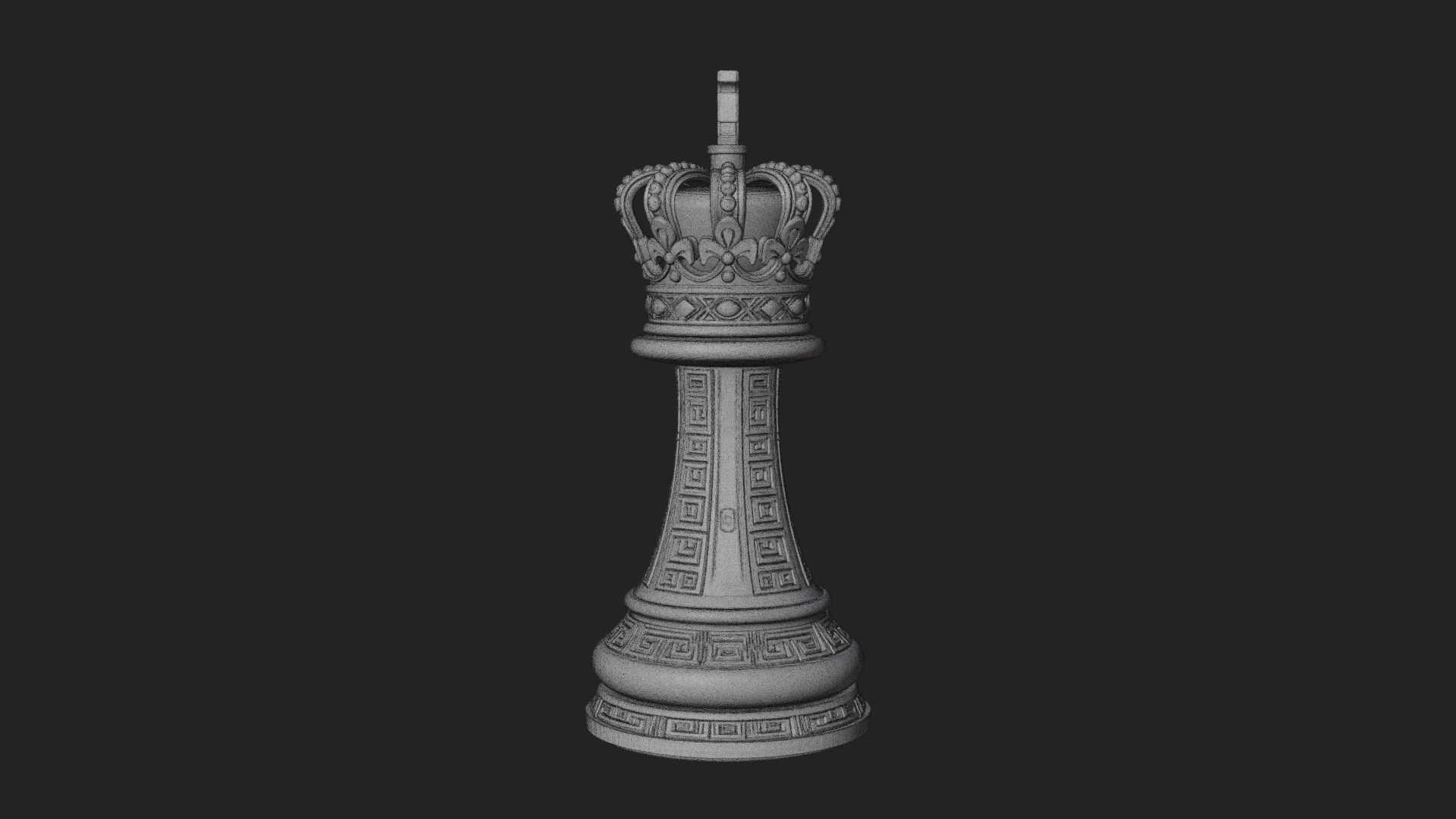 Ornate Chess Piece Statue Design 100 3D Print Model 3D Model