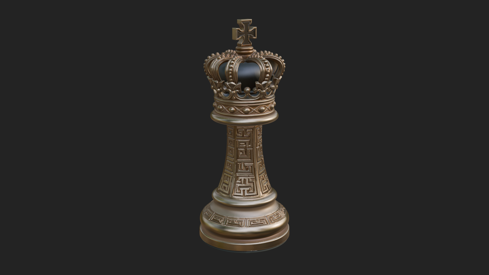 Ornate Chess Piece Statue Design 101 3D Print Model 3D Model