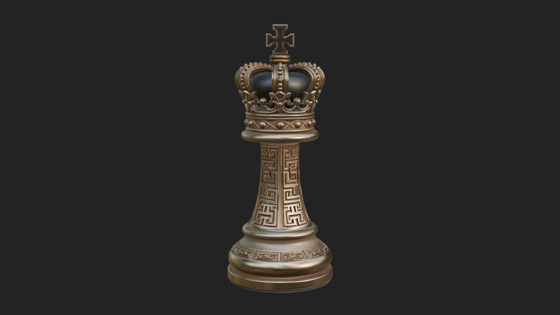 Ornate Chess Piece Statue Design 101 3D Print Model 3D Model