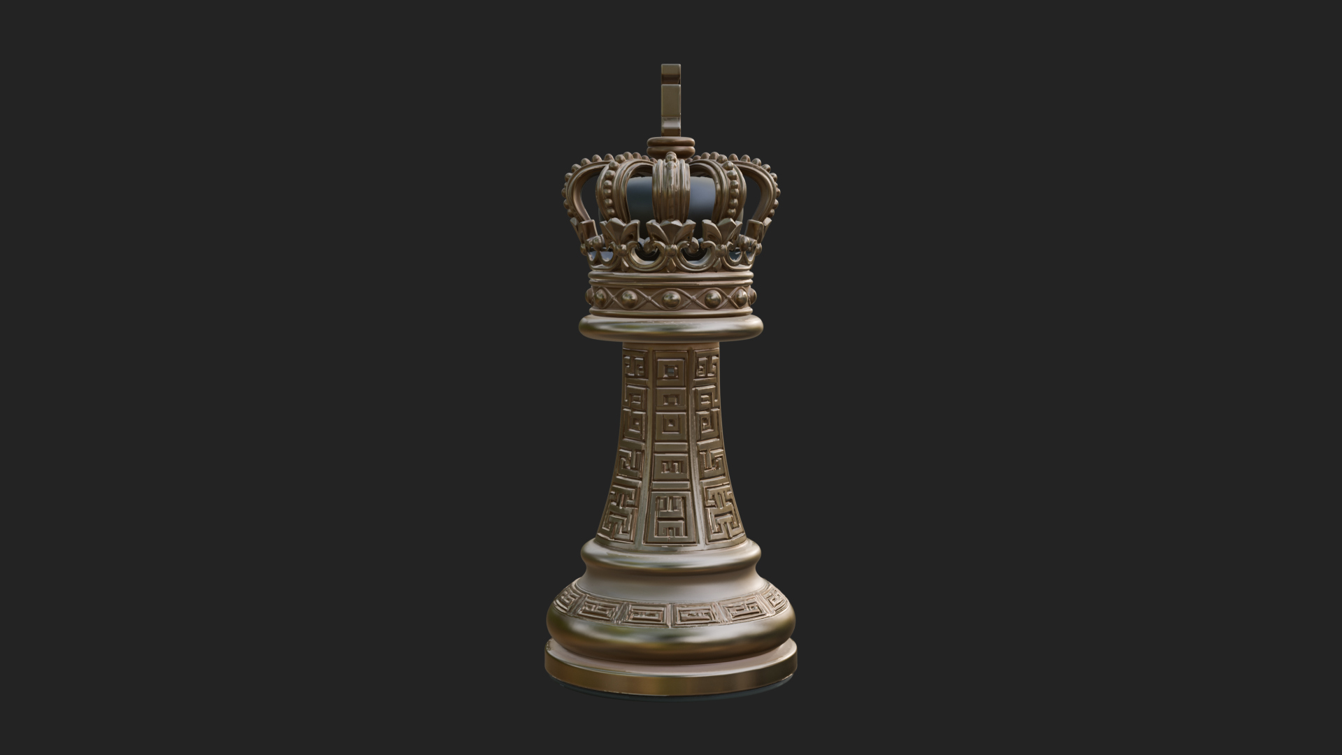 Ornate Chess Piece Statue Design 101 3D Print Model 3D Model