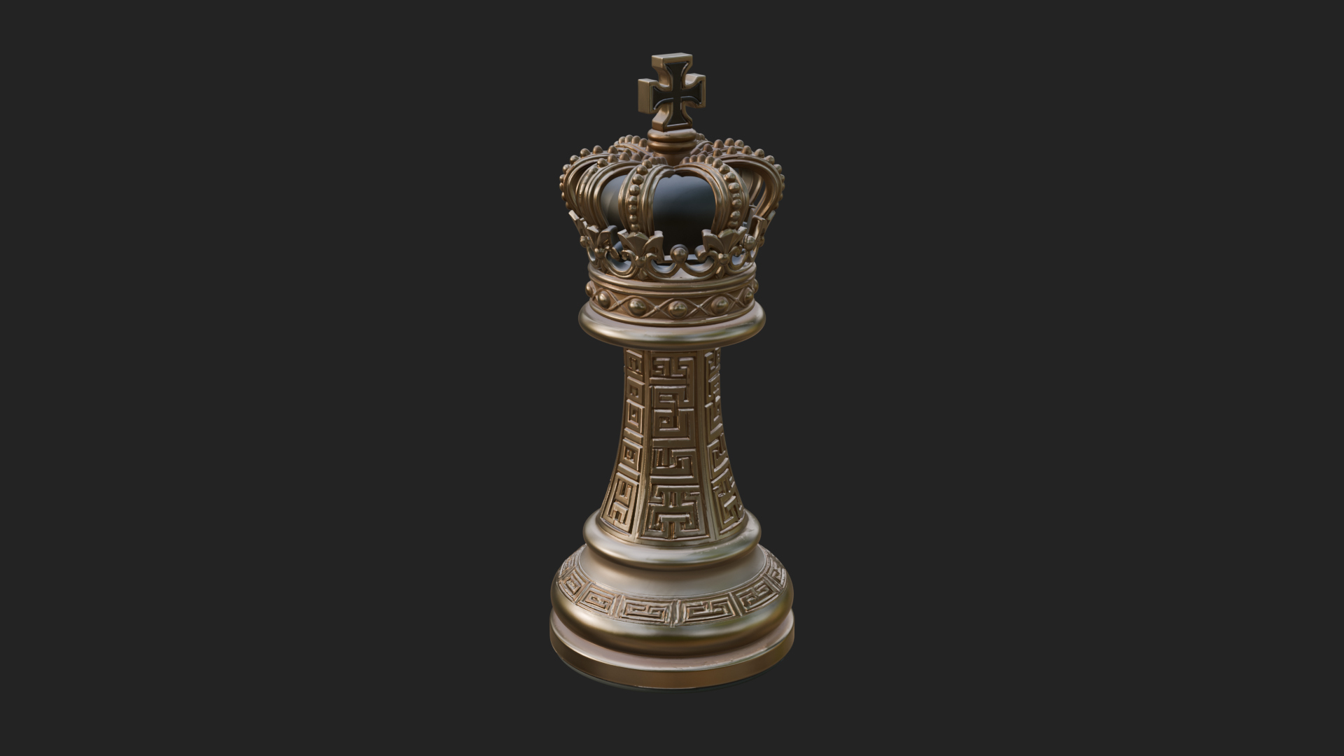 Ornate Chess Piece Statue Design 101 3D Print Model 3D Model