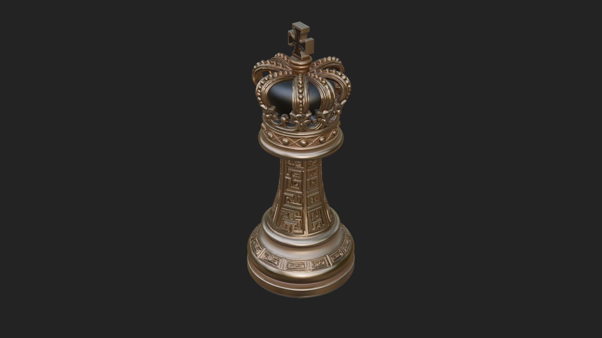 Ornate Chess Piece Statue Design 101 3D Print Model 3D Model
