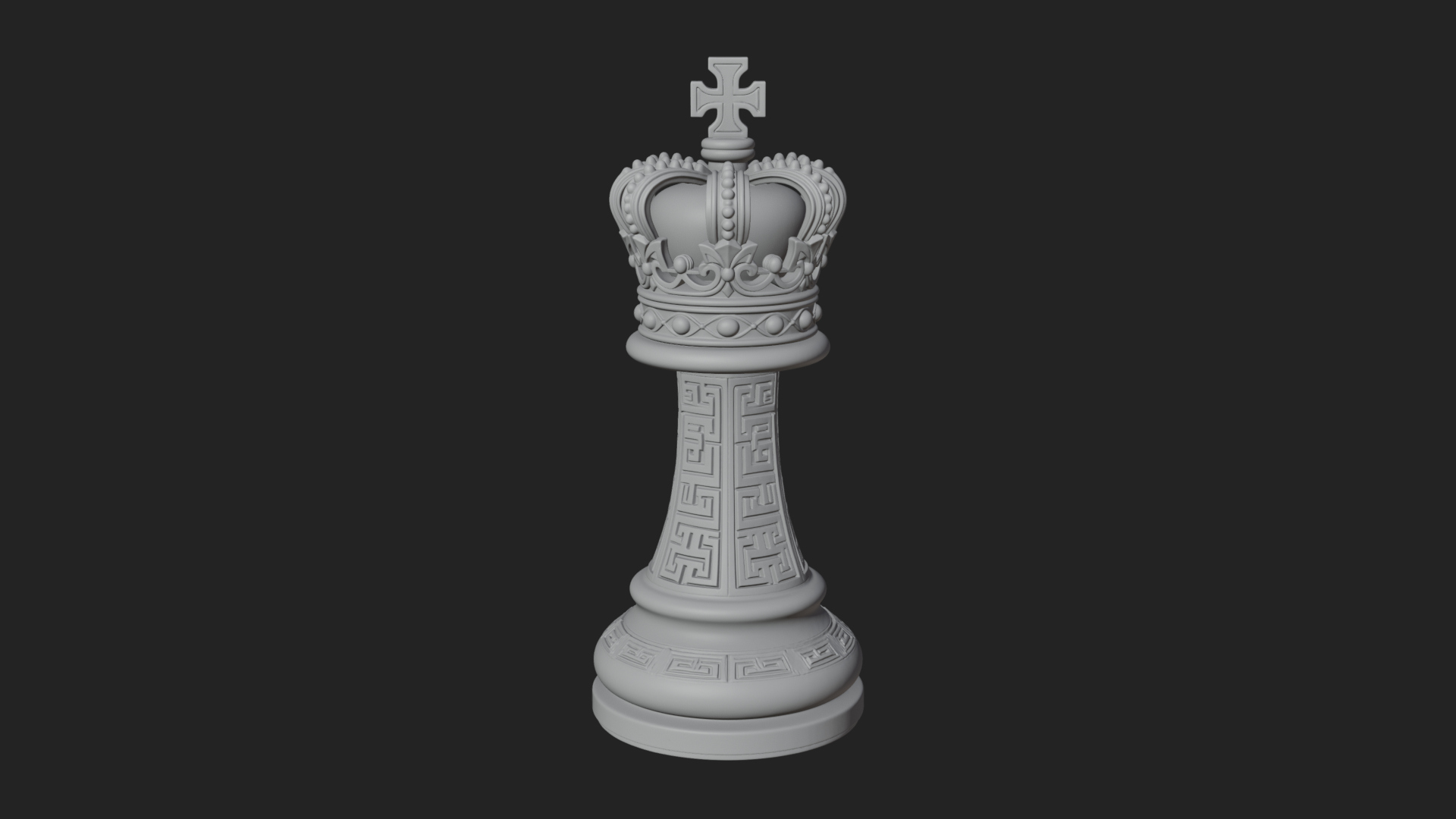 Ornate Chess Piece Statue Design 101 3D Print Model 3D Model