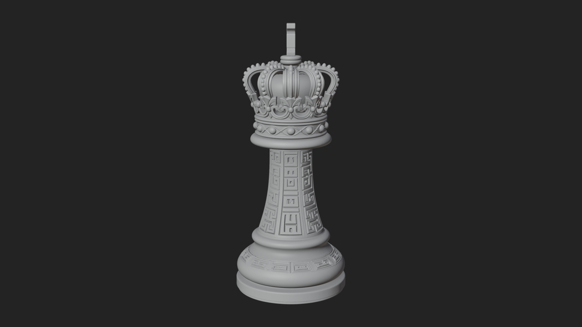 Ornate Chess Piece Statue Design 101 3D Print Model 3D Model