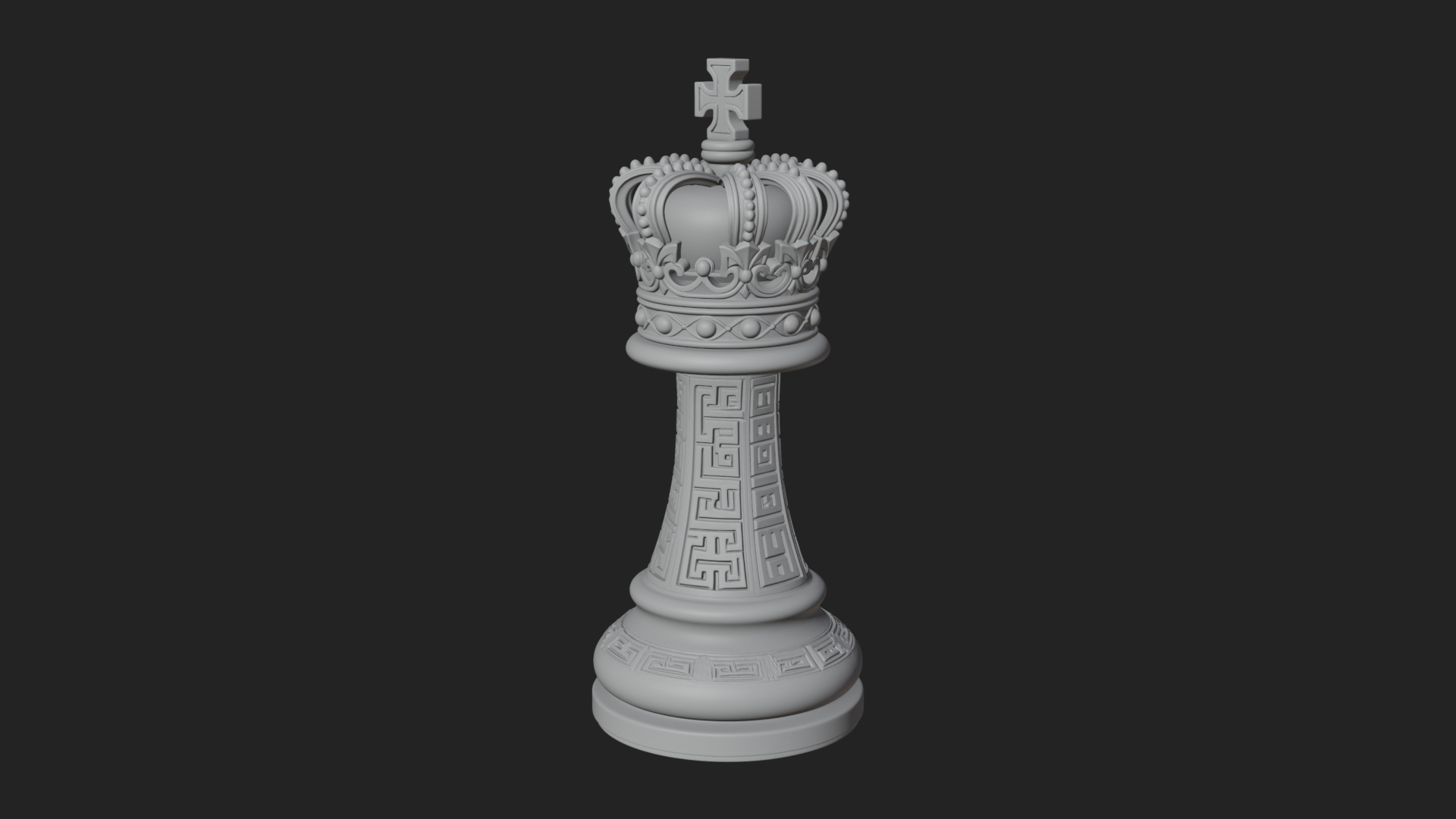 Ornate Chess Piece Statue Design 101 3D Print Model 3D Model